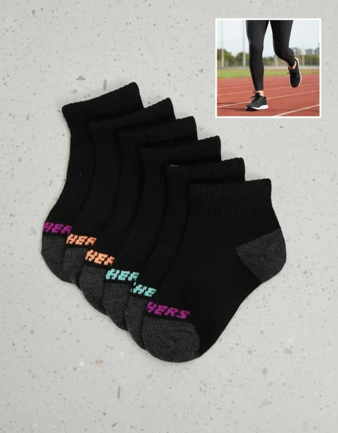 Skechers Calcetines Calcetas 3 Pack Qtr Crew Quarter Mujer-2