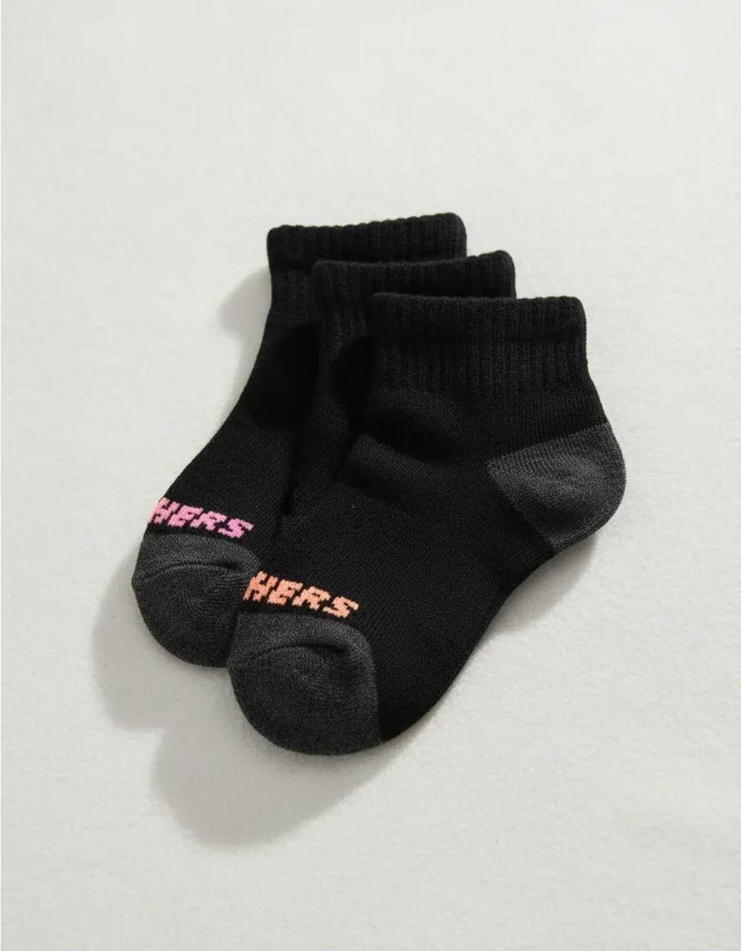 Skechers Calcetines Calcetas 3 Pack Qtr Crew Quarter Mujer-4