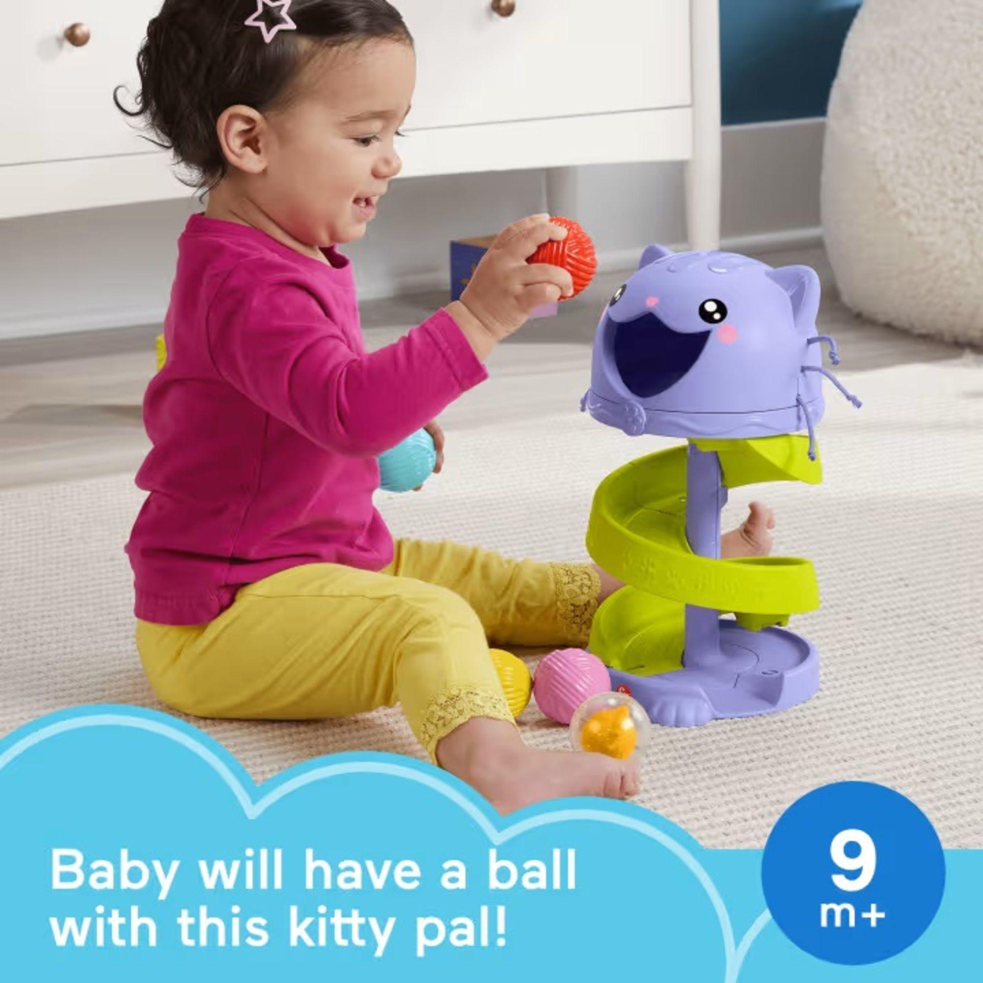 Fisher Price Juguete para Bebés Gatito Pelotitas Rodantes-2