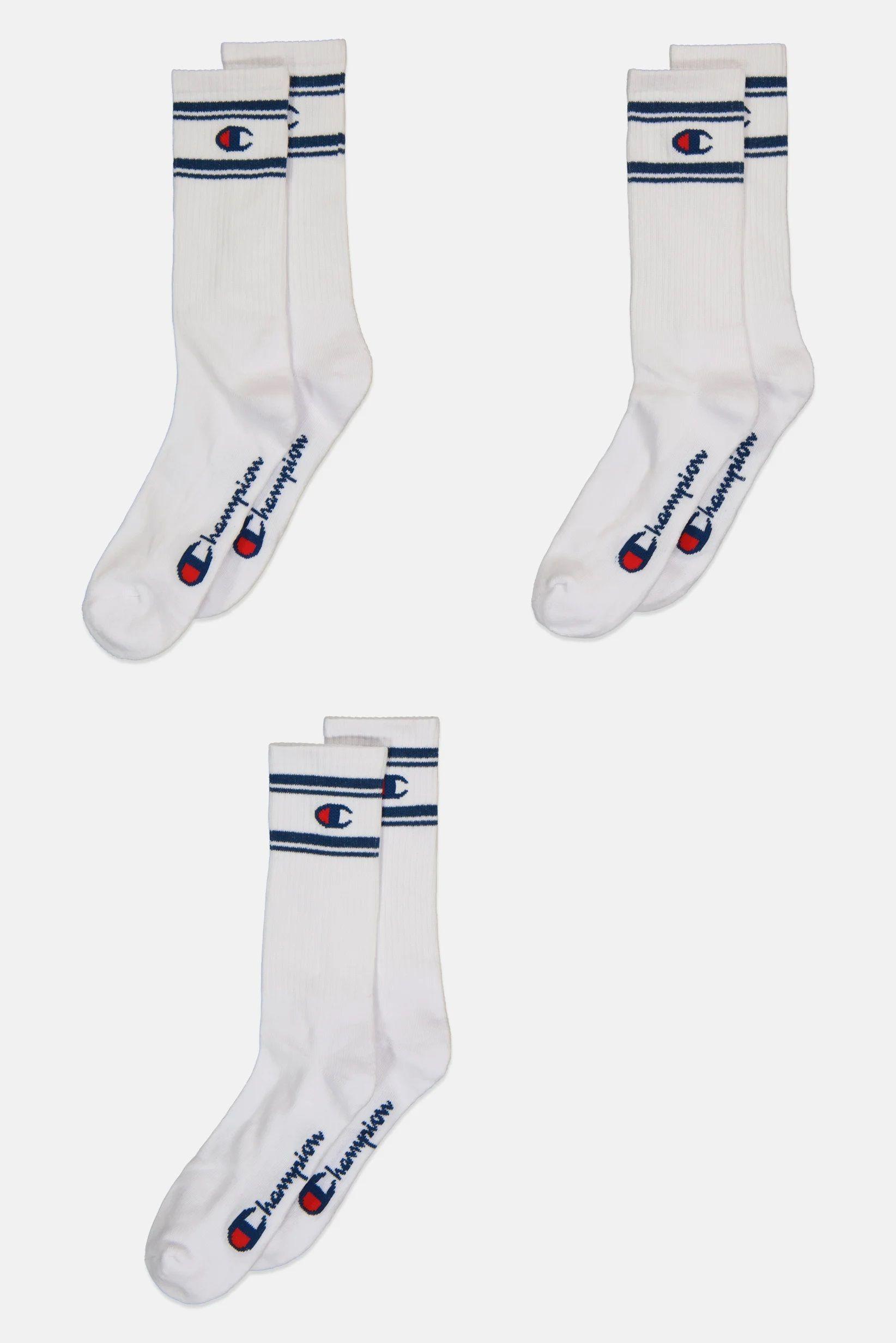 Calcetines Pack 3 Pares Champion Unisex Crew Deportivos Bl-2