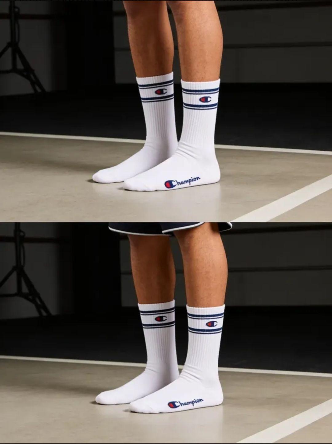 Calcetines Pack 3 Pares Champion Unisex Crew Deportivos Bl-6