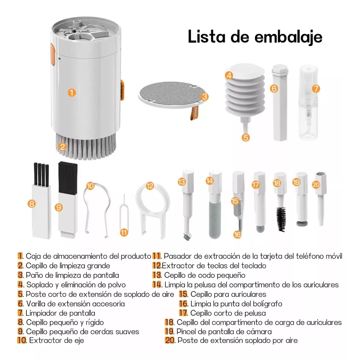 Kit Limpieza Electrónica 20 en1 Para Macbook iPad iPhone-4