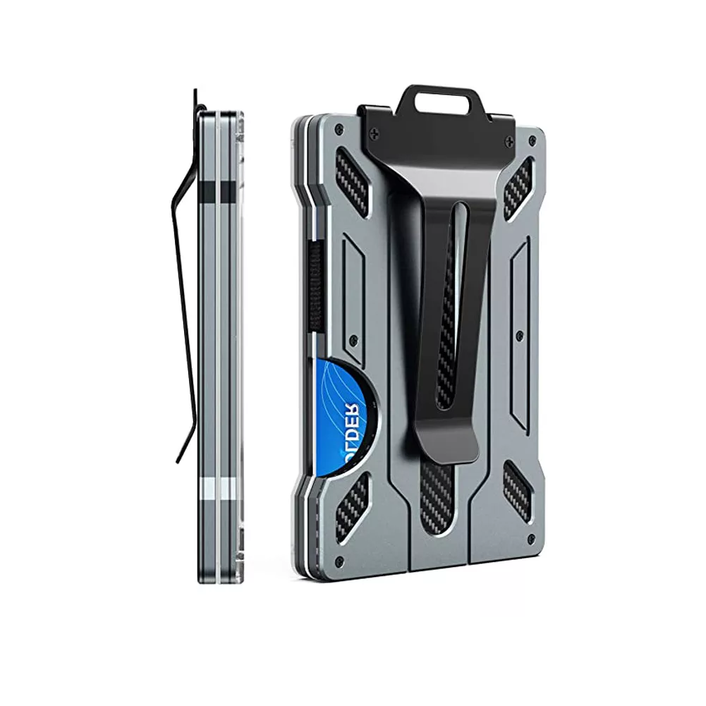 Billetera Tarjetero Rfid Hombre Fibra De Carbono Ultra delgada-1