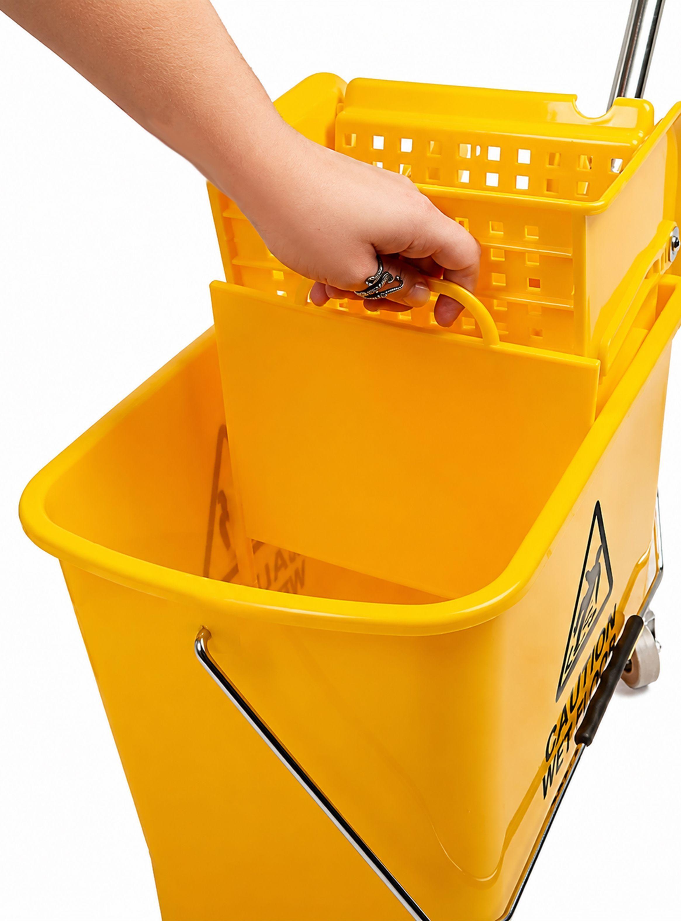Carro De Limpieza Aromaker Amarillo Con Ruedas-1