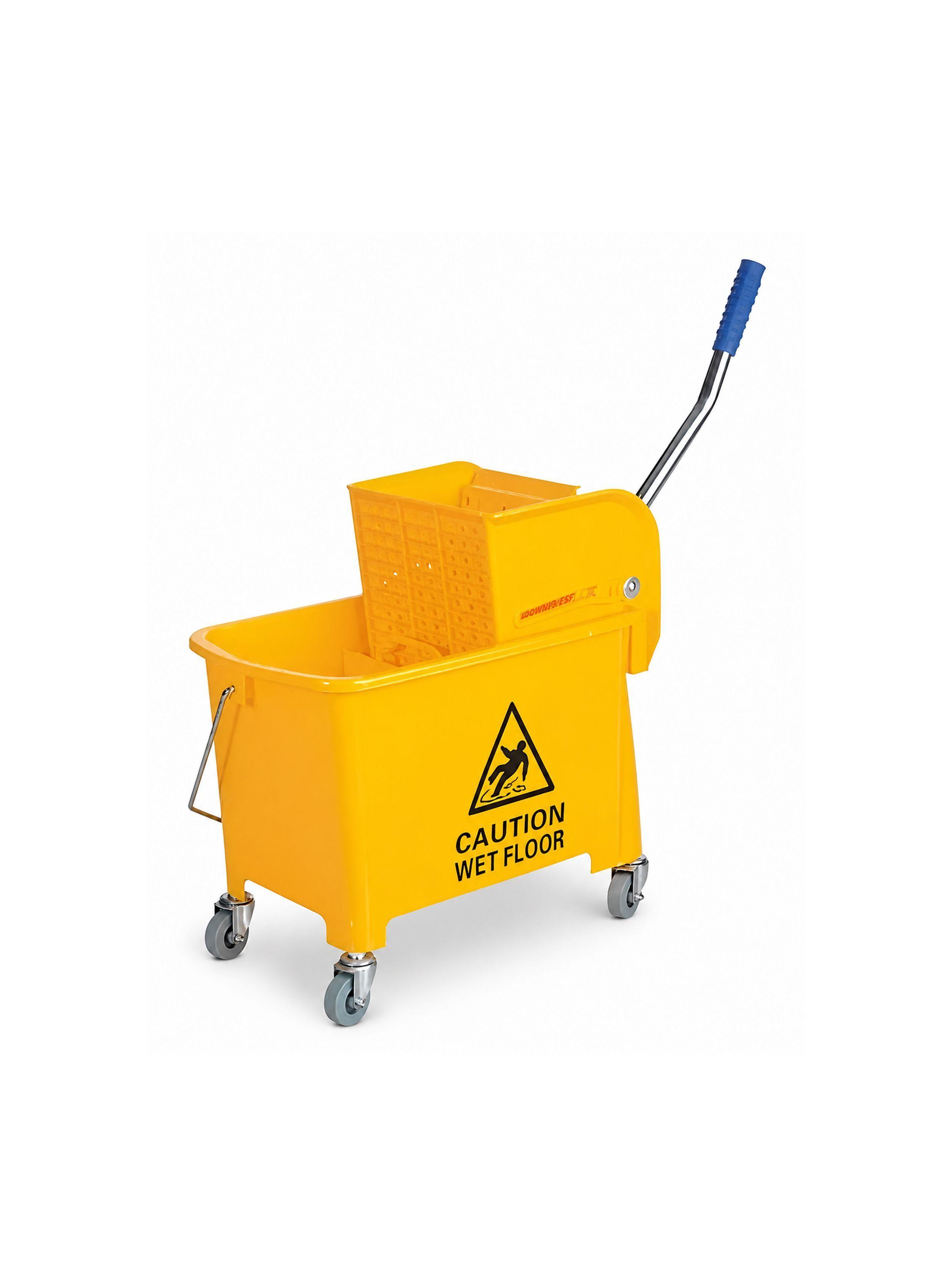 Carro De Limpieza Aromaker Amarillo Con Ruedas-2