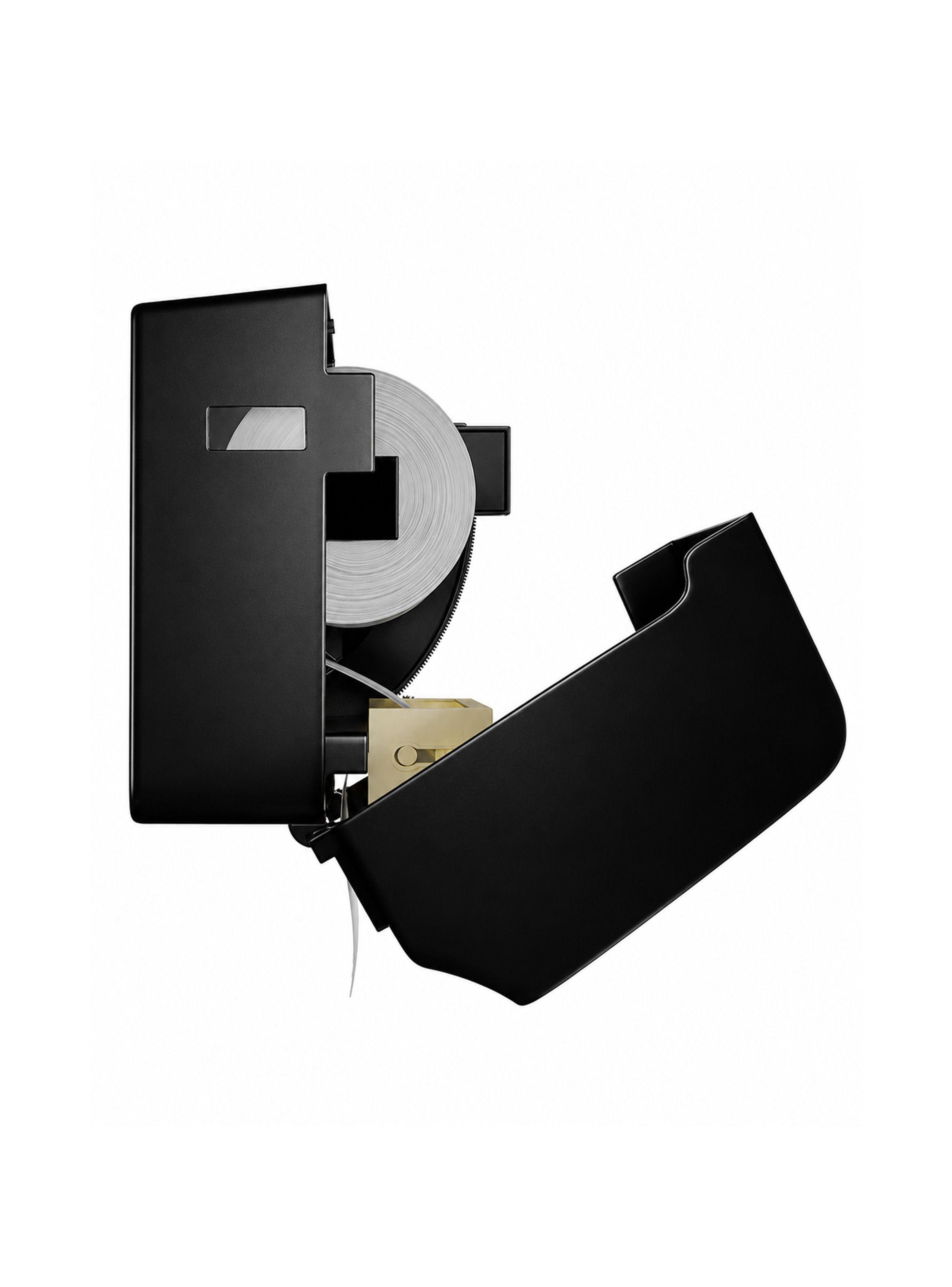 Dispensador De Papel Toalla Con Palanca Negro 200mts-2