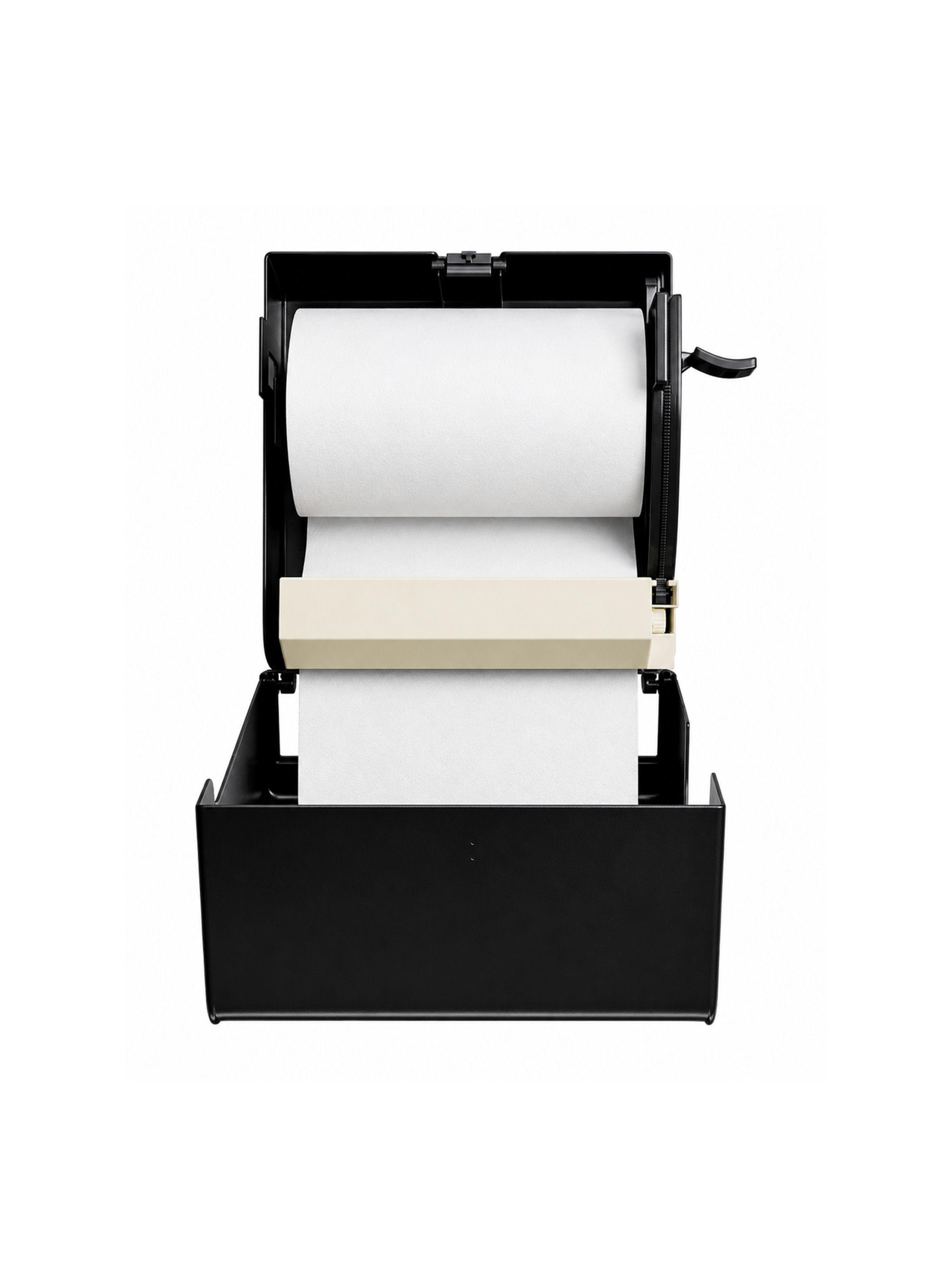 Dispensador De Papel Toalla Con Palanca Negro 200mts-3