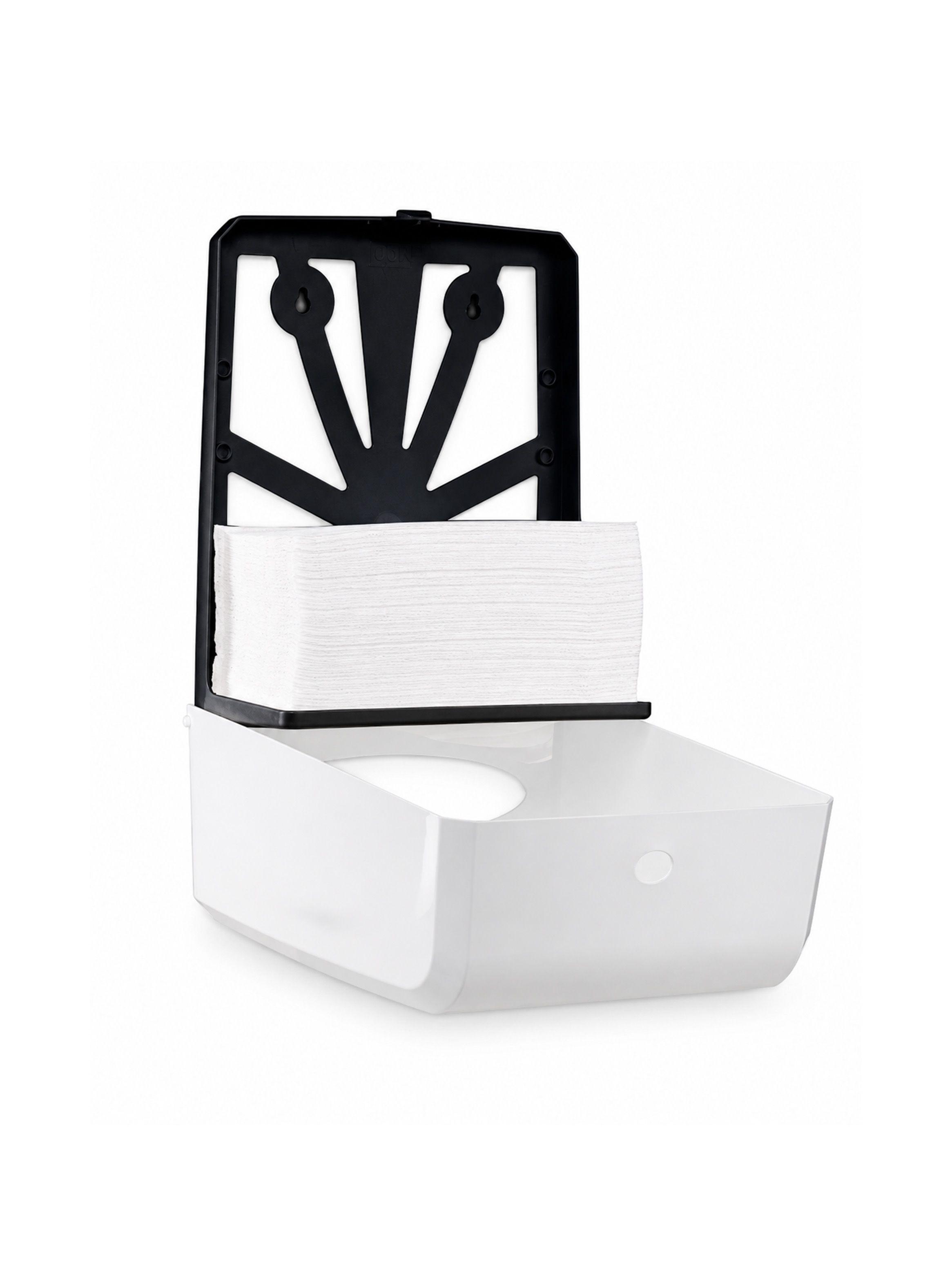 Dispensador Para Toalla Interfoliada Corto Blanco Cl sico-2
