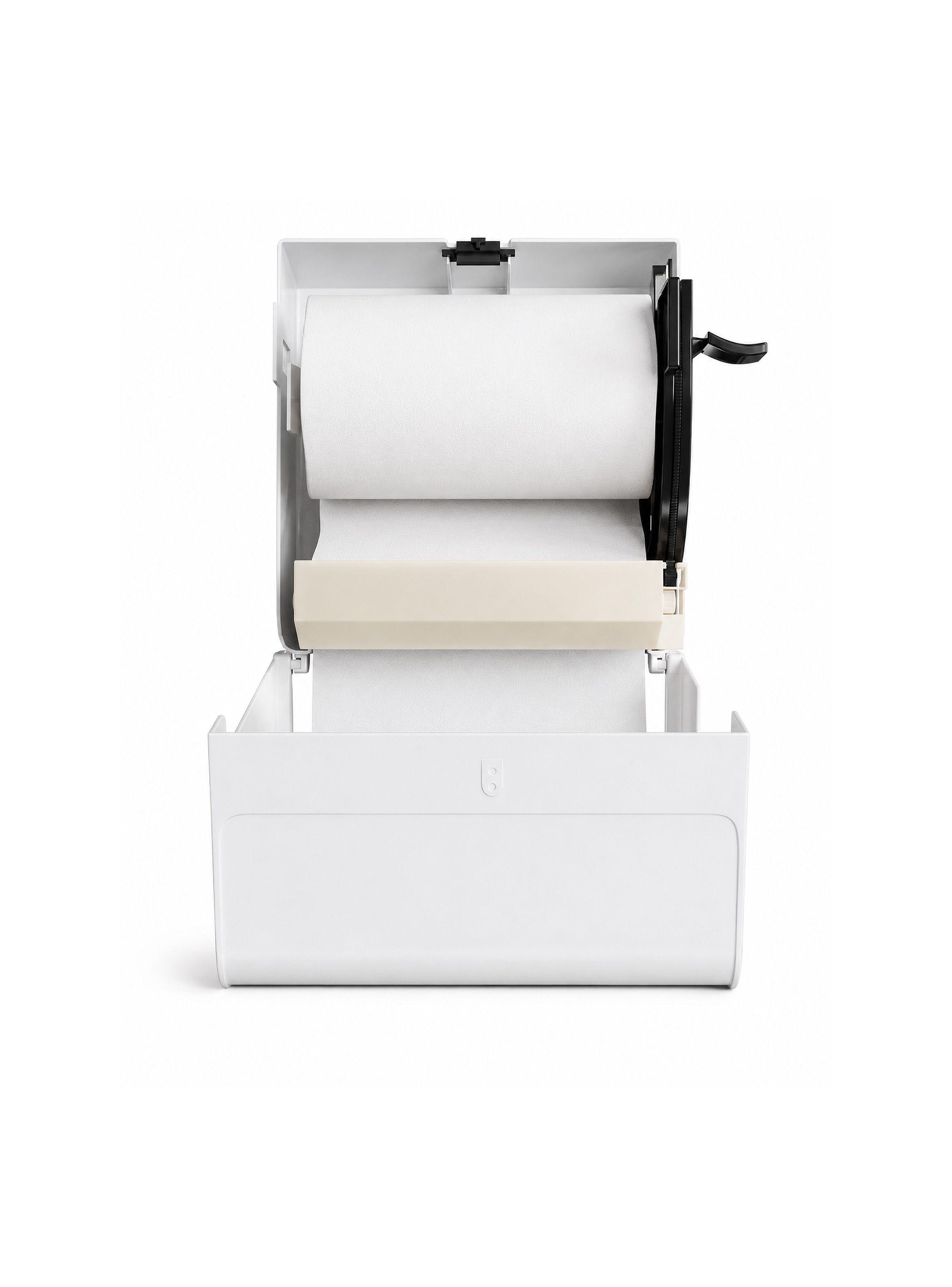 Dispensador De Papel Toalla Con Palanca Blanco 200mts-2
