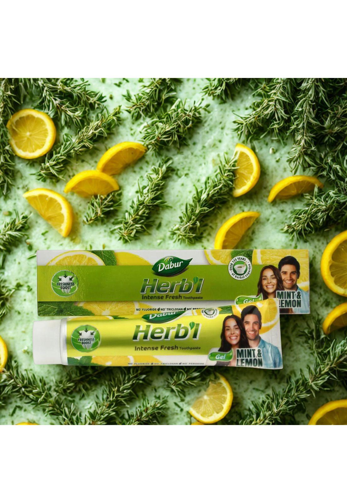 Dabur Herb'l Pasta Dental Menta & Limón Gel 150gr-2