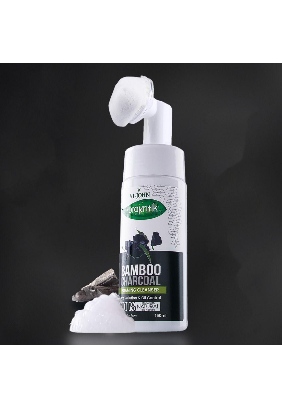 Prakritik Jabón Espumoso Facial Carbón de Bambú 150 ml-2