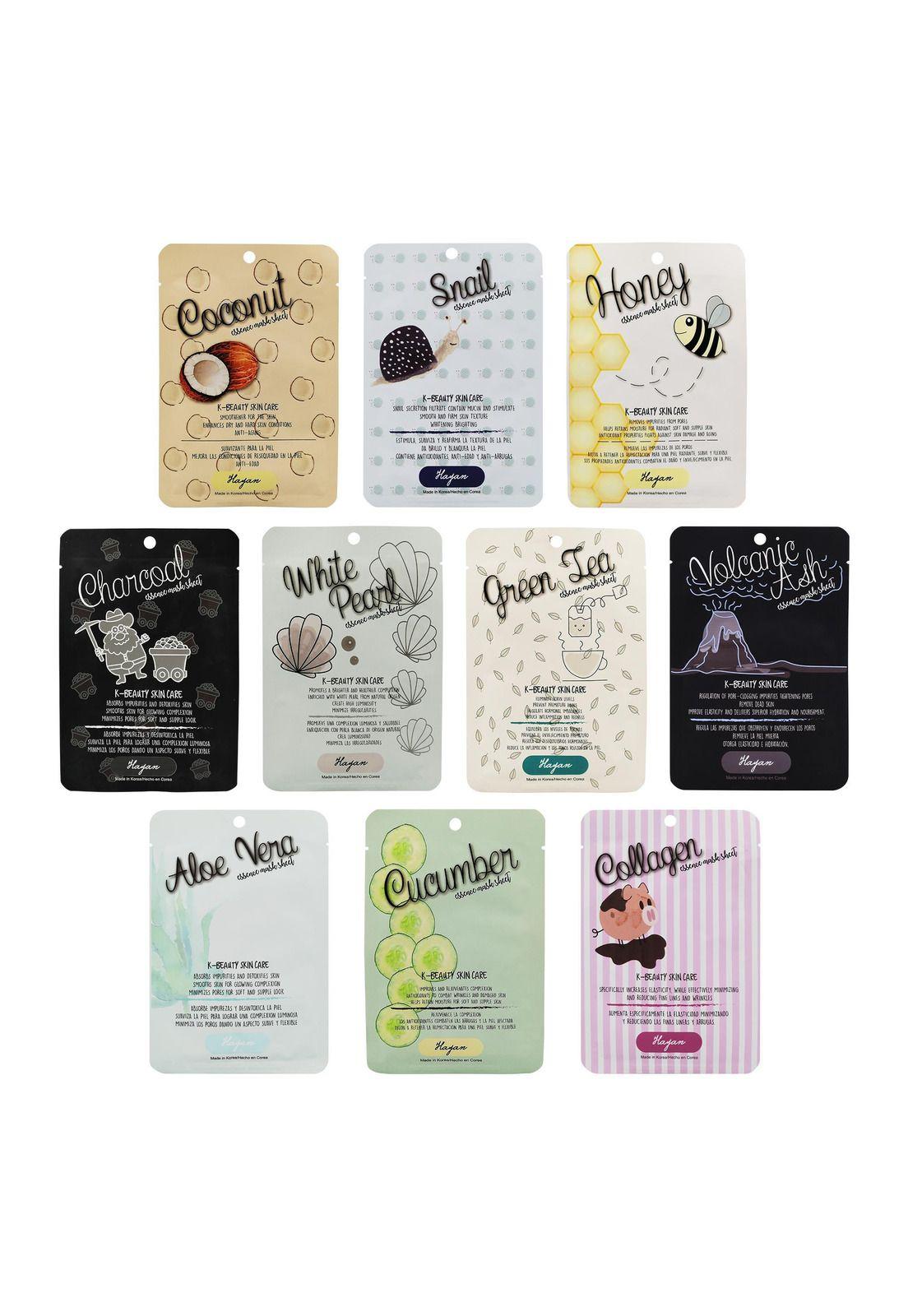 Mix 10 Mascarillas Facial K-Beauty Skin Care-0