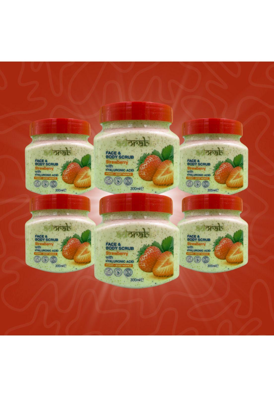 Pack Adorable 6 Exfoliantes Frutilla&Ácido Hialurónico 300ml-2
