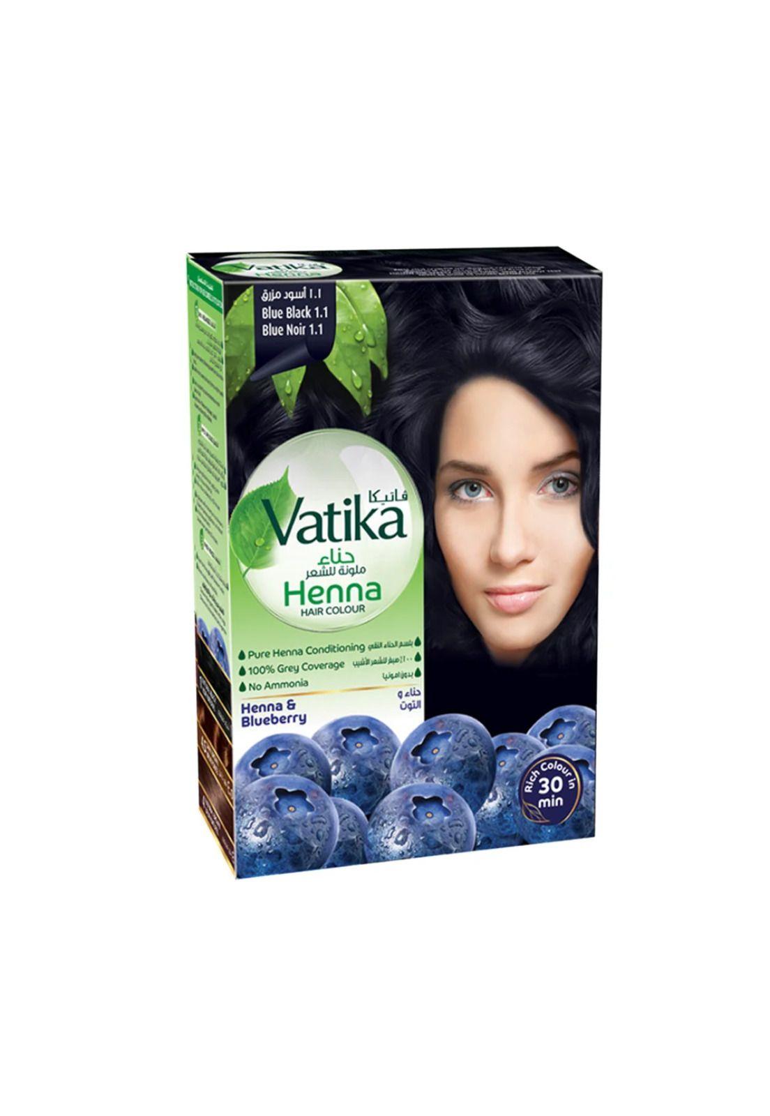 Vatika Henna Negro Azulado 10 gr 6 sachets-0