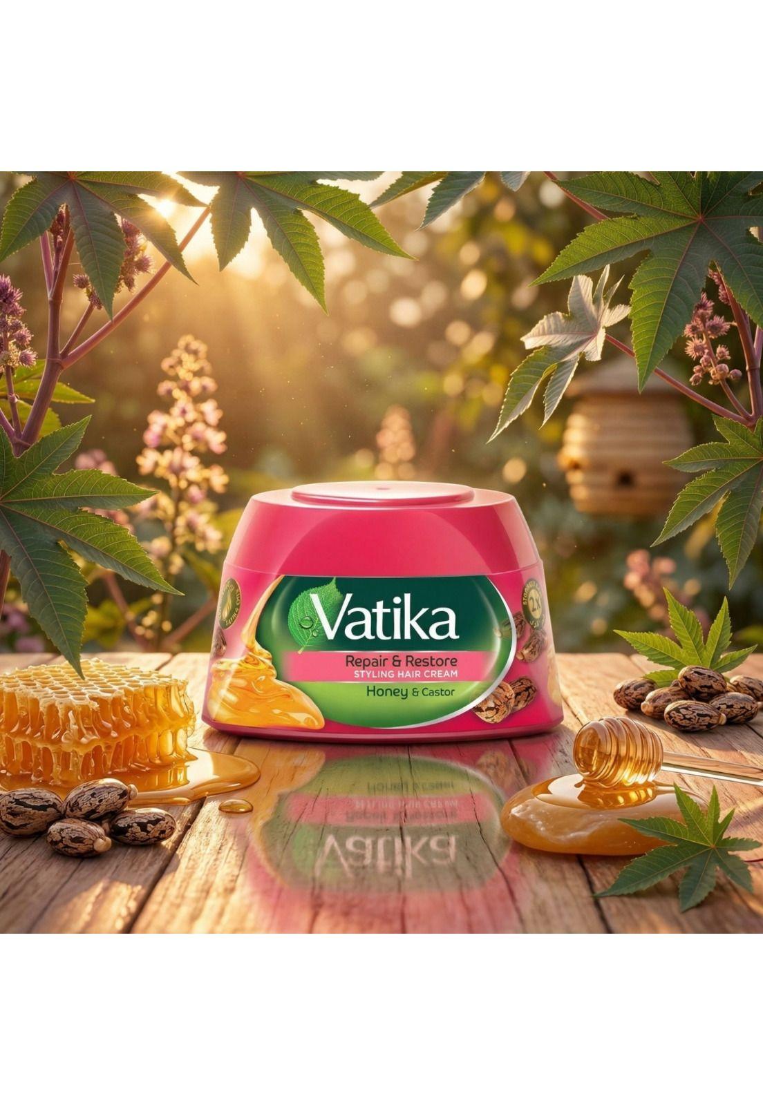 Vatika Crema de Peinar Miel & Castor 140 ml-2
