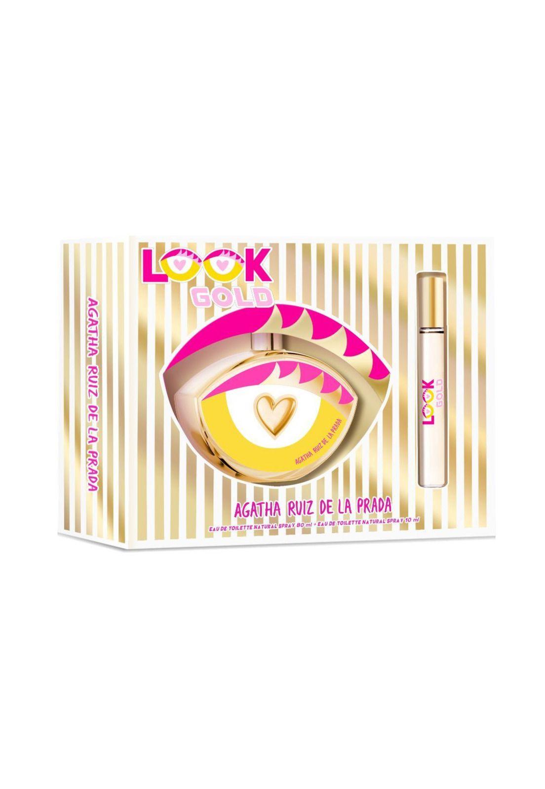 Set Agatha Ruiz De La Prada Look Gold 80 ml + 10 ml EDT-0