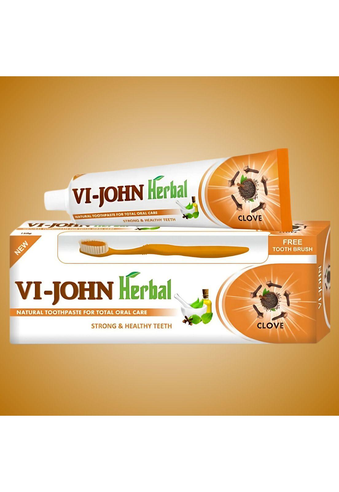 Vi-John Pasta Dental Clavo de Olor + Cepillo Dental 150 gr-2