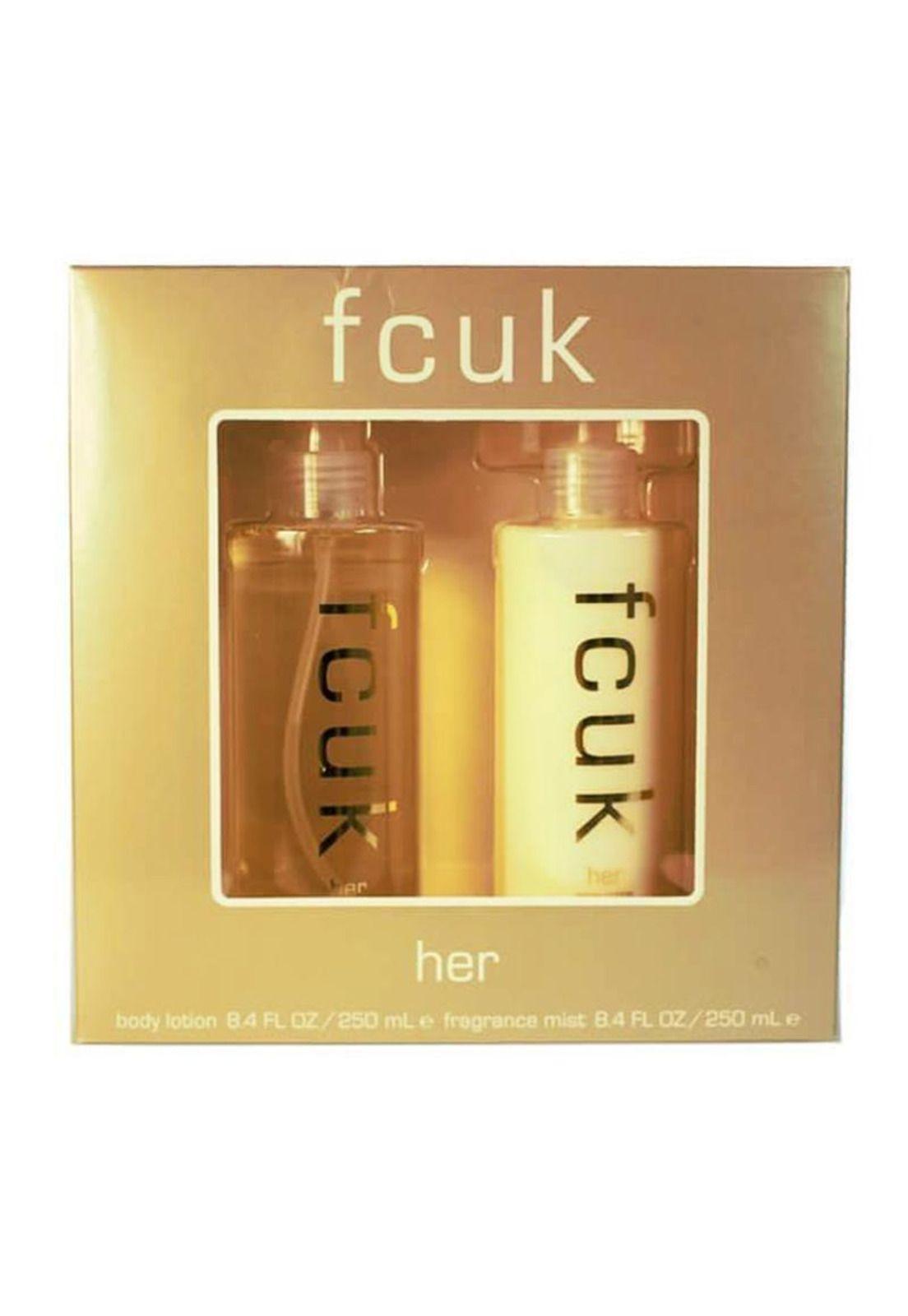 Fcuk for her 250 ml mist + 250 ml body lotion set-0