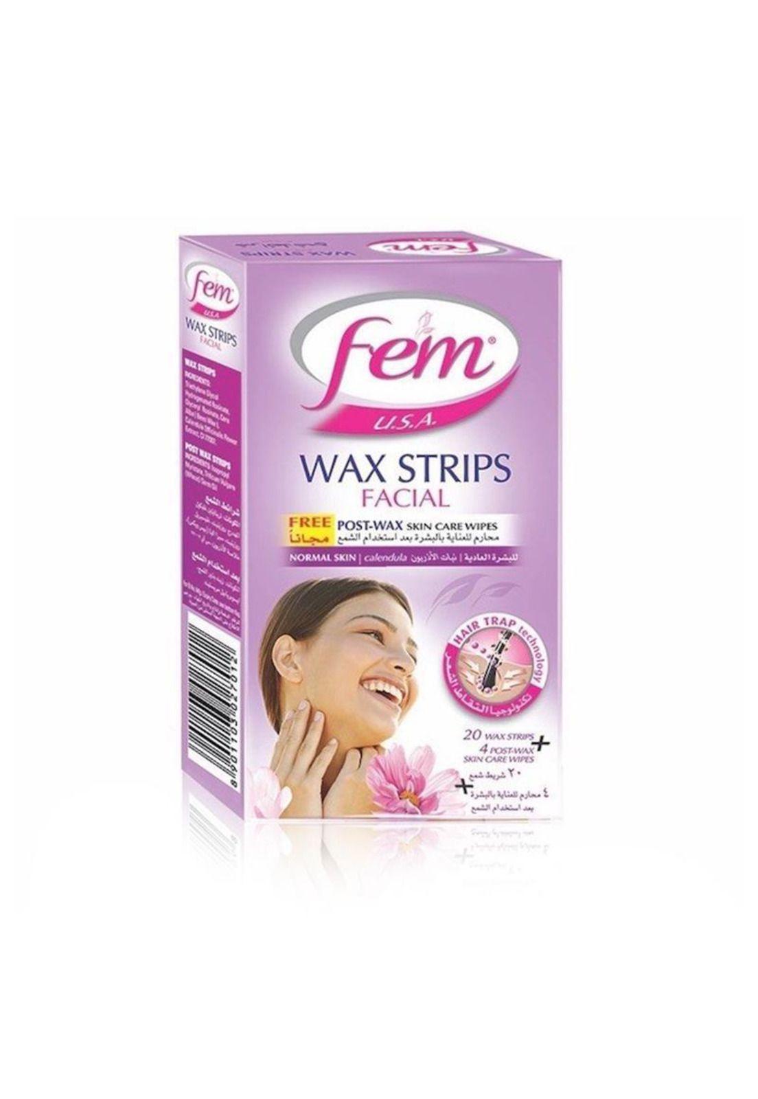 Tiras de Cera Facial Caléndula 20 Unid.-0