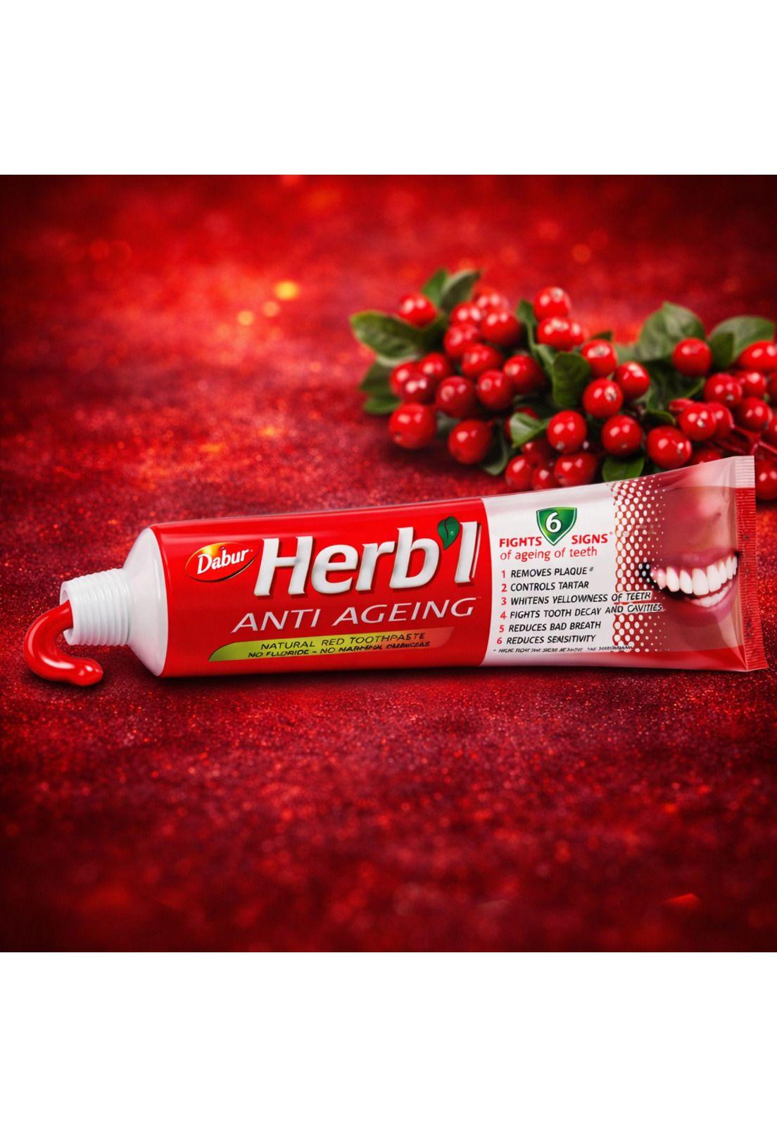 Pasta Dental Herb'l Anti Envejecimiento + Cepillo de Dientes 150gr-2