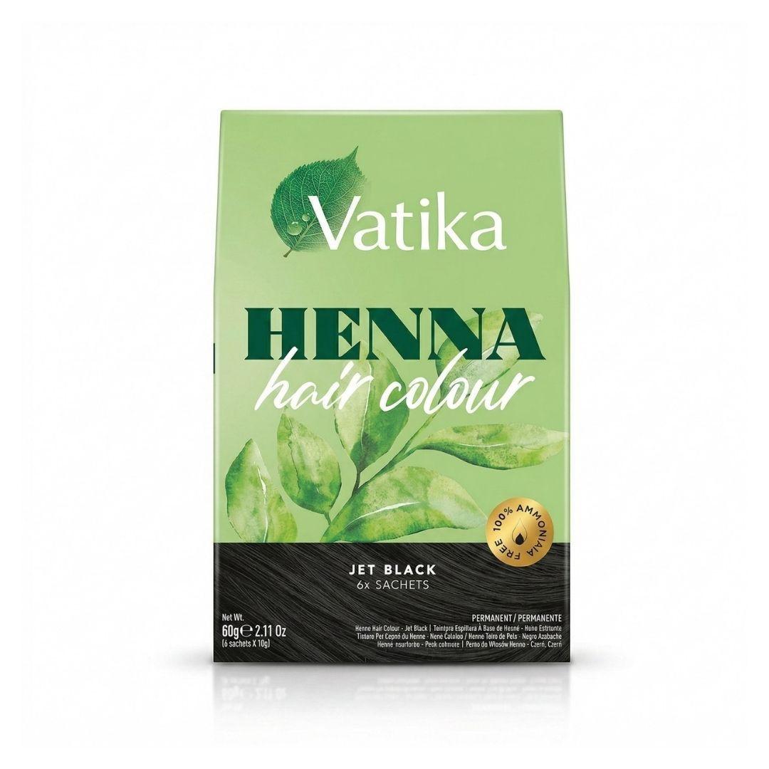 Vatika Henna Tintura Coloración Negro Azabache 6 Sachets-1