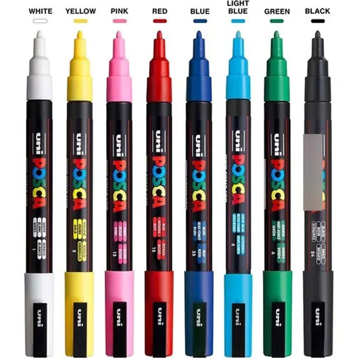Marcadores Posca 3M Set 8 Colores Básicos-2