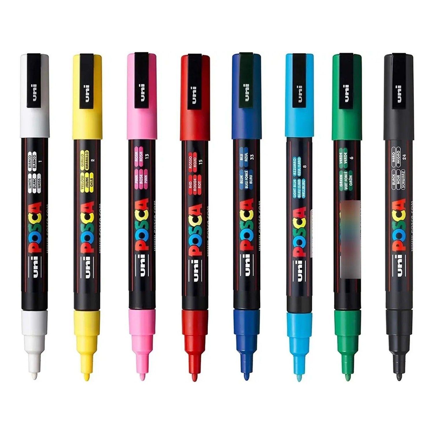 Marcadores Posca 3M Set 8 Colores Básicos-5