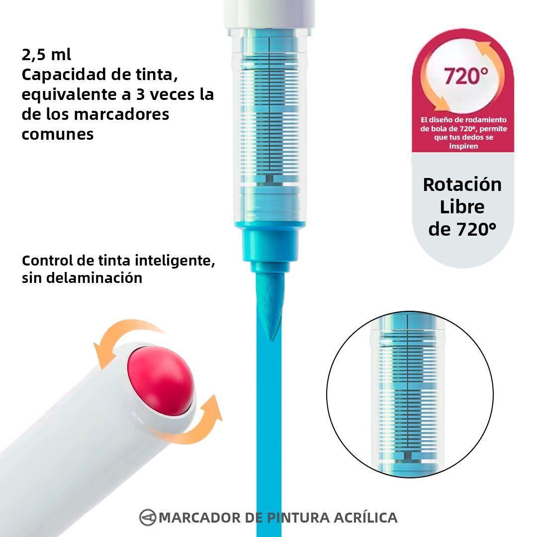 24 Marcadores Acrilicos Punta Pincel Languo-4