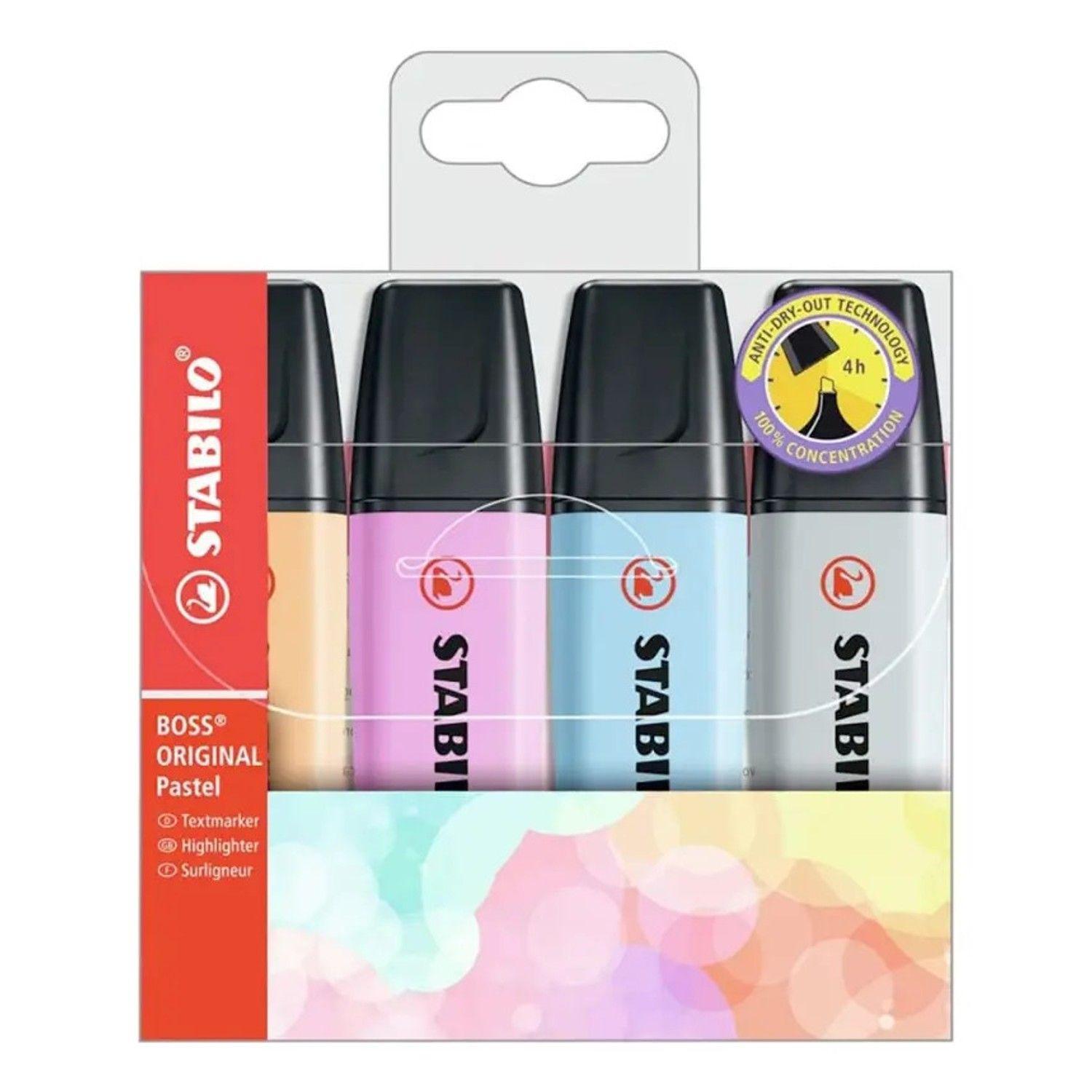 Set De 4 Destacadores Stabilo Boss Original Pastel-0