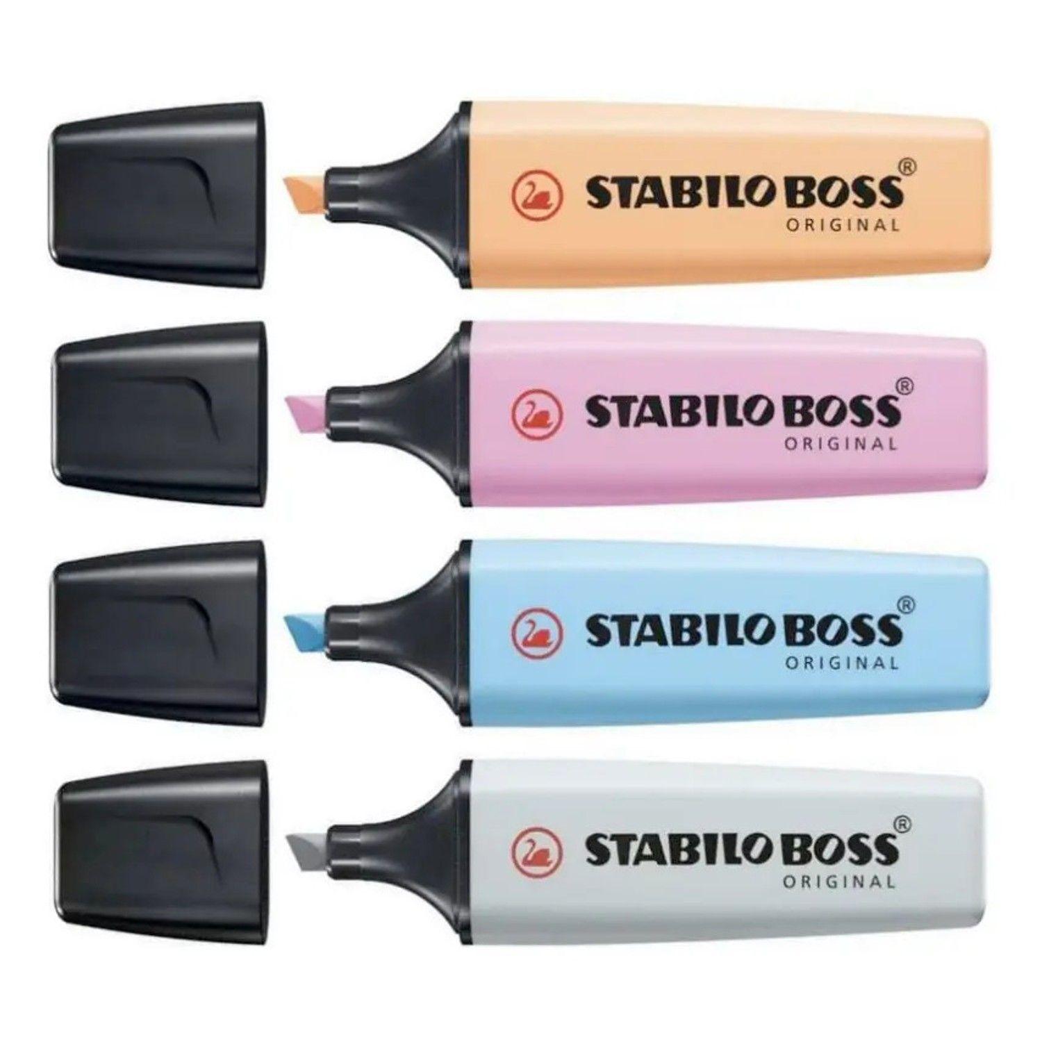 Set De 4 Destacadores Stabilo Boss Original Pastel-1
