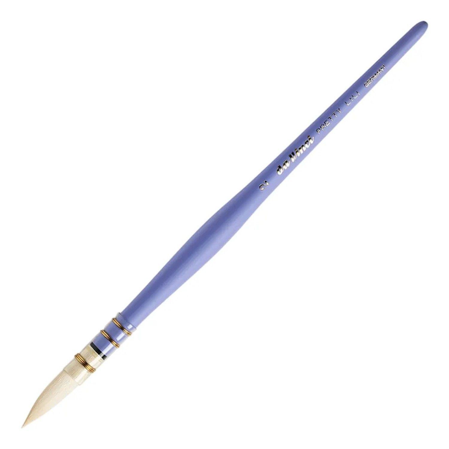 Pincel Para Acuarela Sintetico Da Vinci Pretty Lili N2 Quill Blanco-0