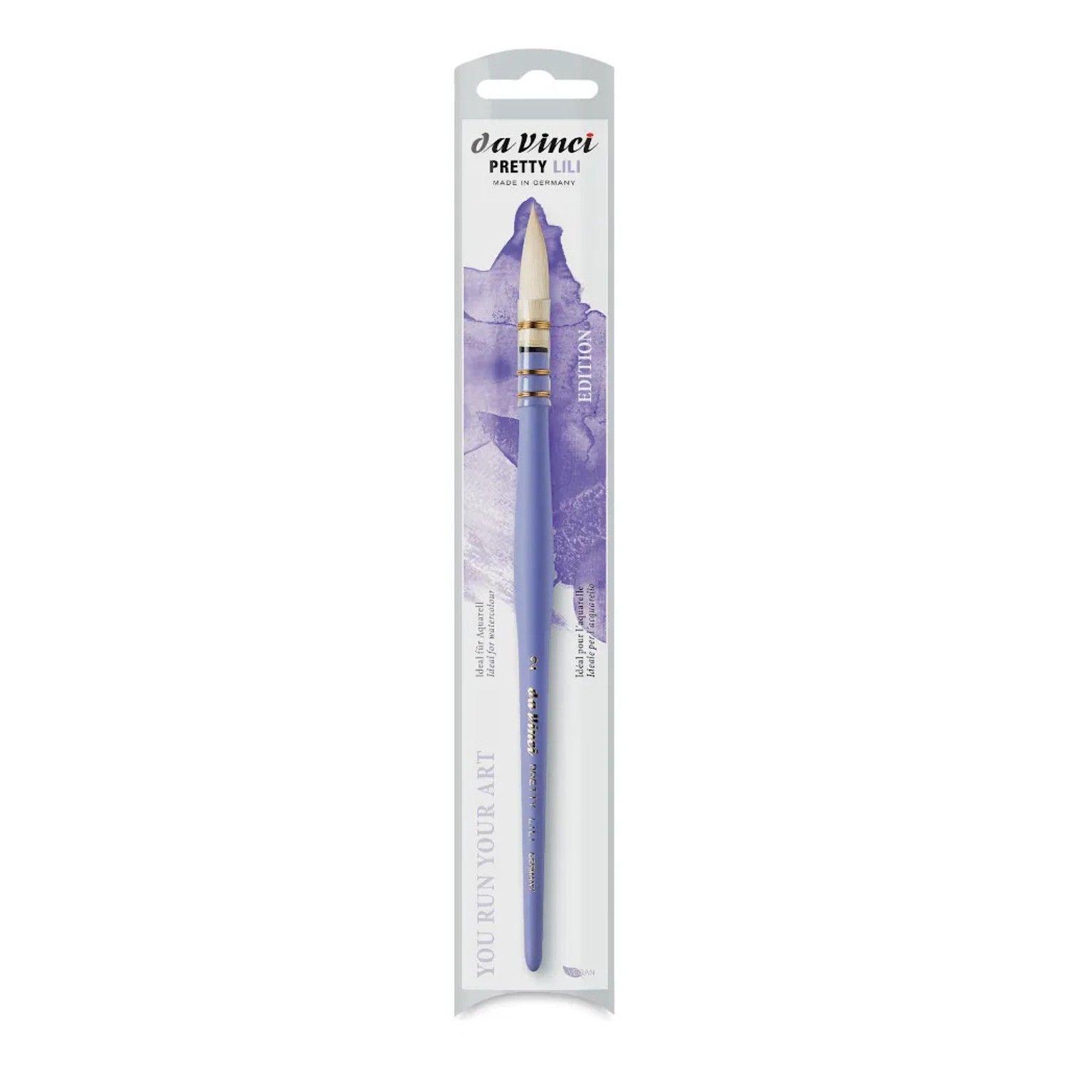 Pincel Para Acuarela Sintetico Da Vinci Pretty Lili N2 Quill Blanco-1