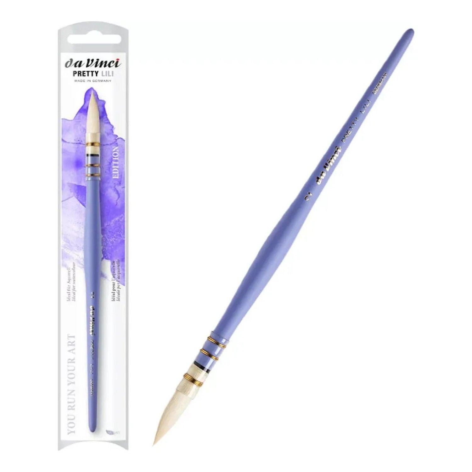 Pincel Para Acuarela Sintetico Da Vinci Pretty Lili N2 Quill Blanco-2