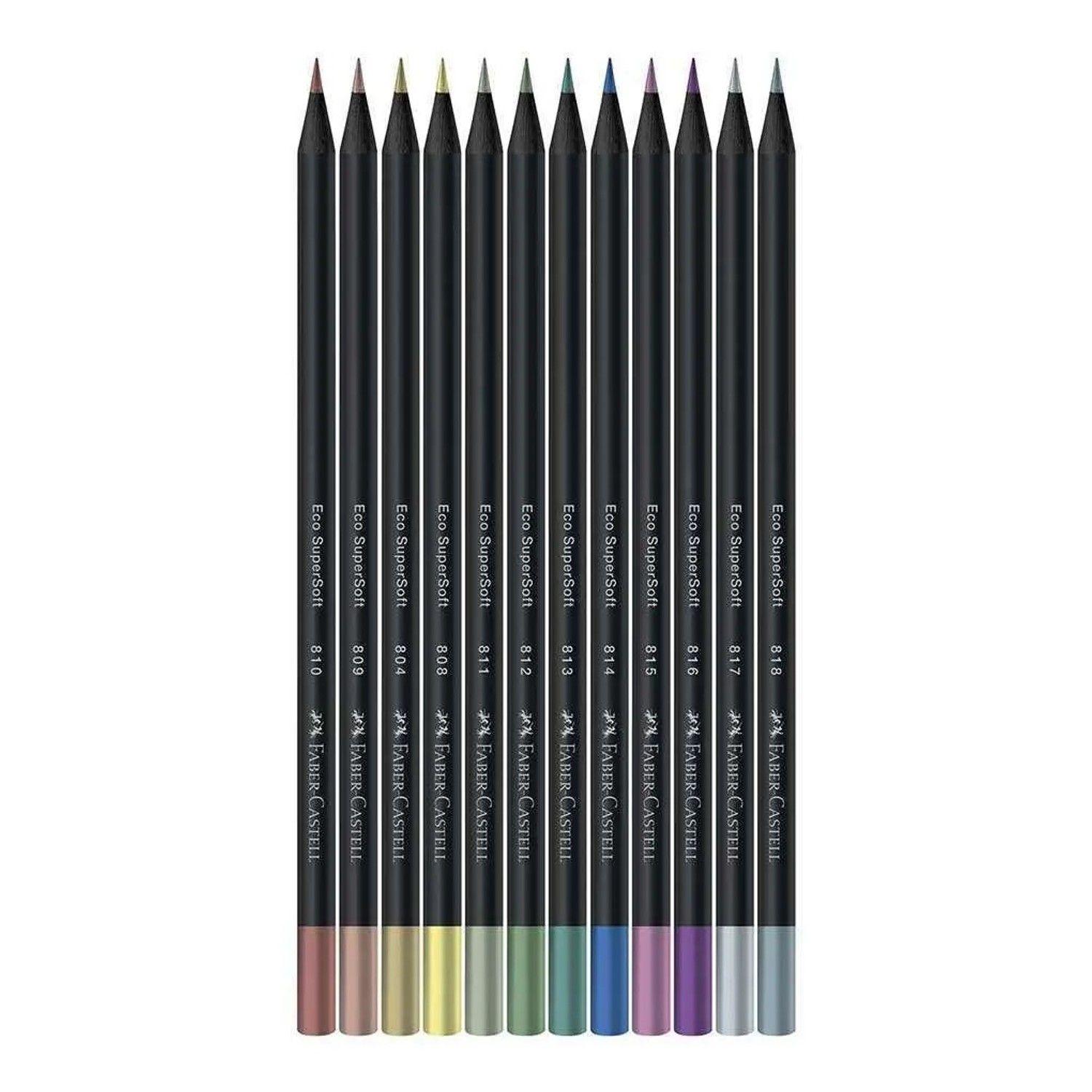 Lapices De Colores Supersoft 12 Colores Metalizados-2