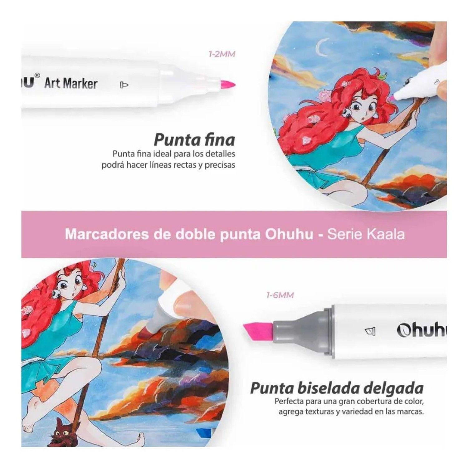 Marcadores De Alcohol Ohuhu 60 Colores Ilustracion + Blender Ilustracion-5