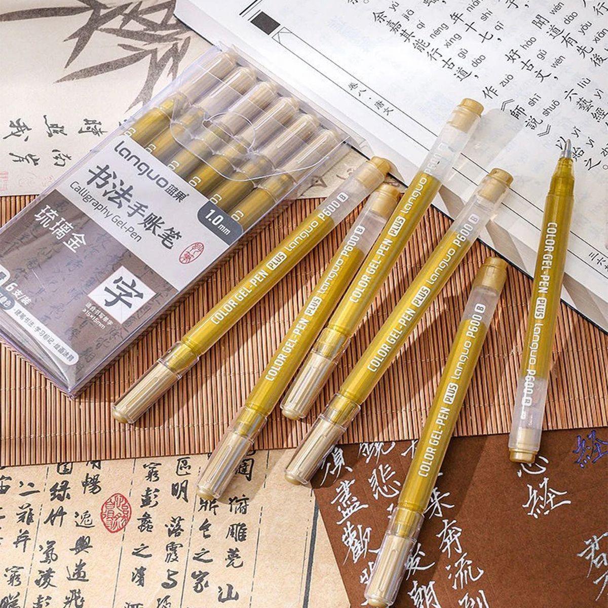 Set 6 L pices Gel 10mm Oro Languo-3