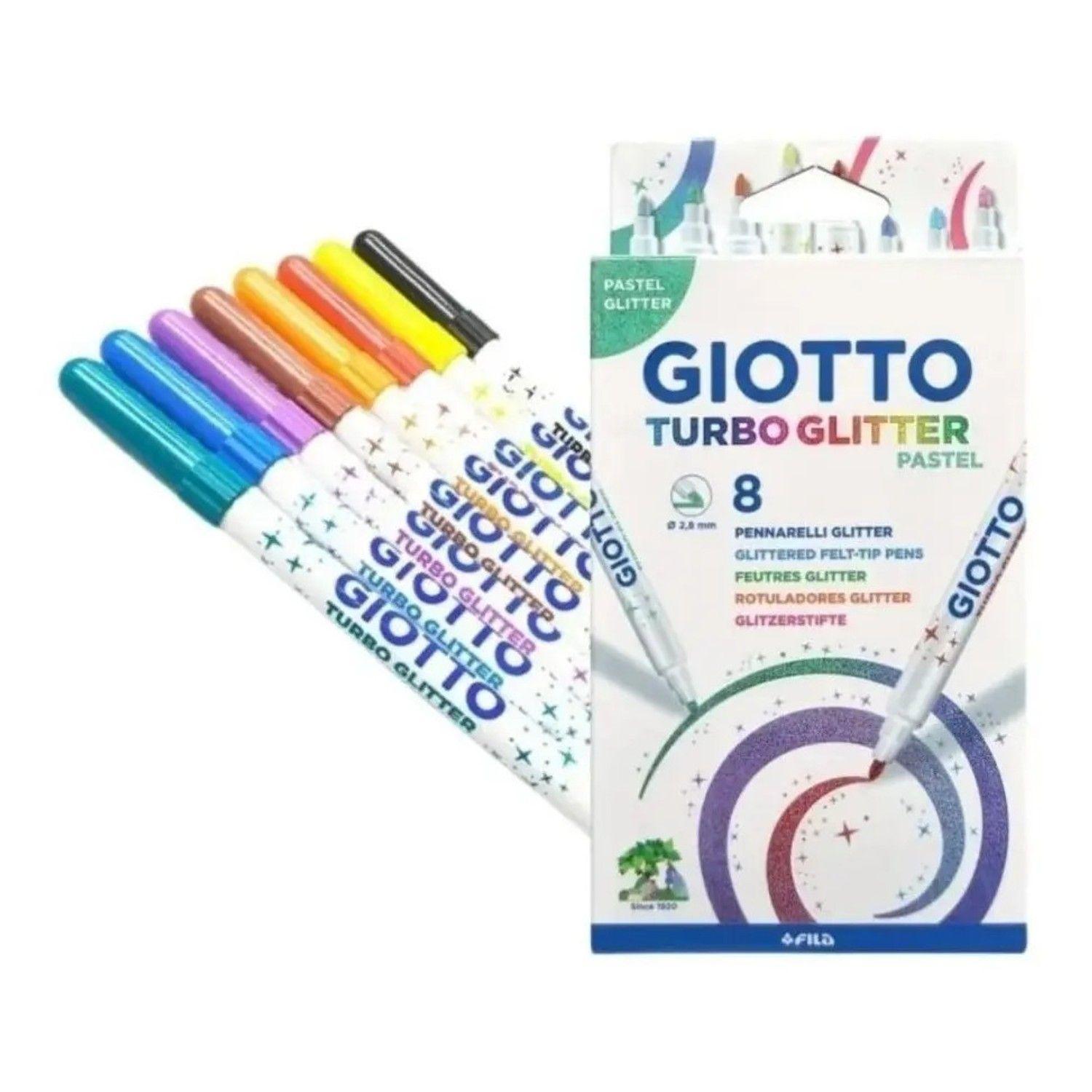 Marcadores Giotto Turbo Color Glitter X 8 Con Brillo-2