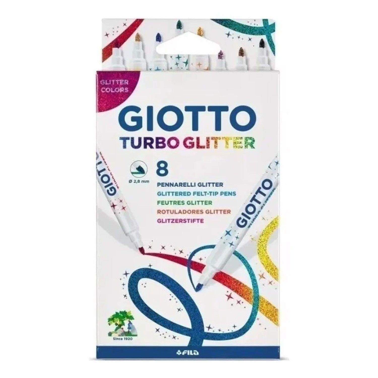Marcadores Giotto Turbo Color Glitter X 8 Con Brillo-4