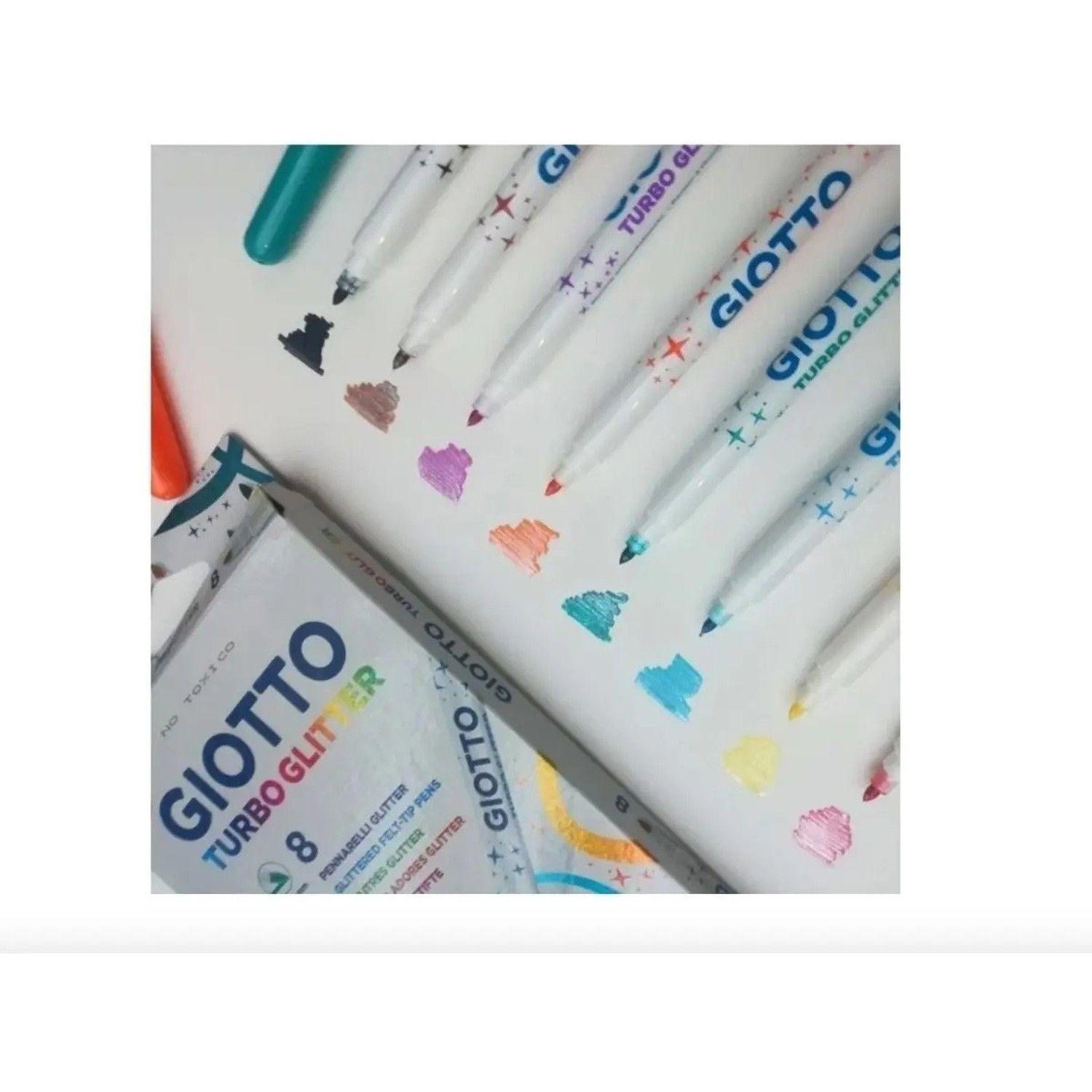 Marcadores Giotto Turbo Color Glitter X 8 Con Brillo-5