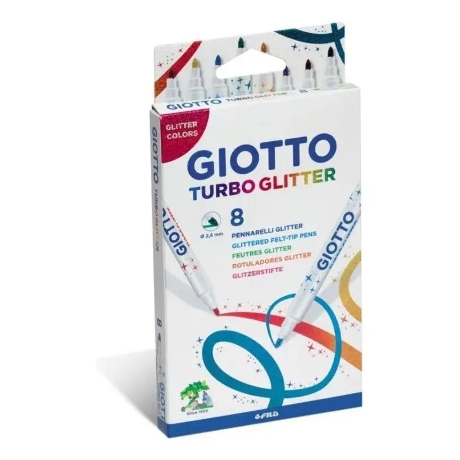 Marcadores Giotto Turbo Color Glitter X 8 Con Brillo-6