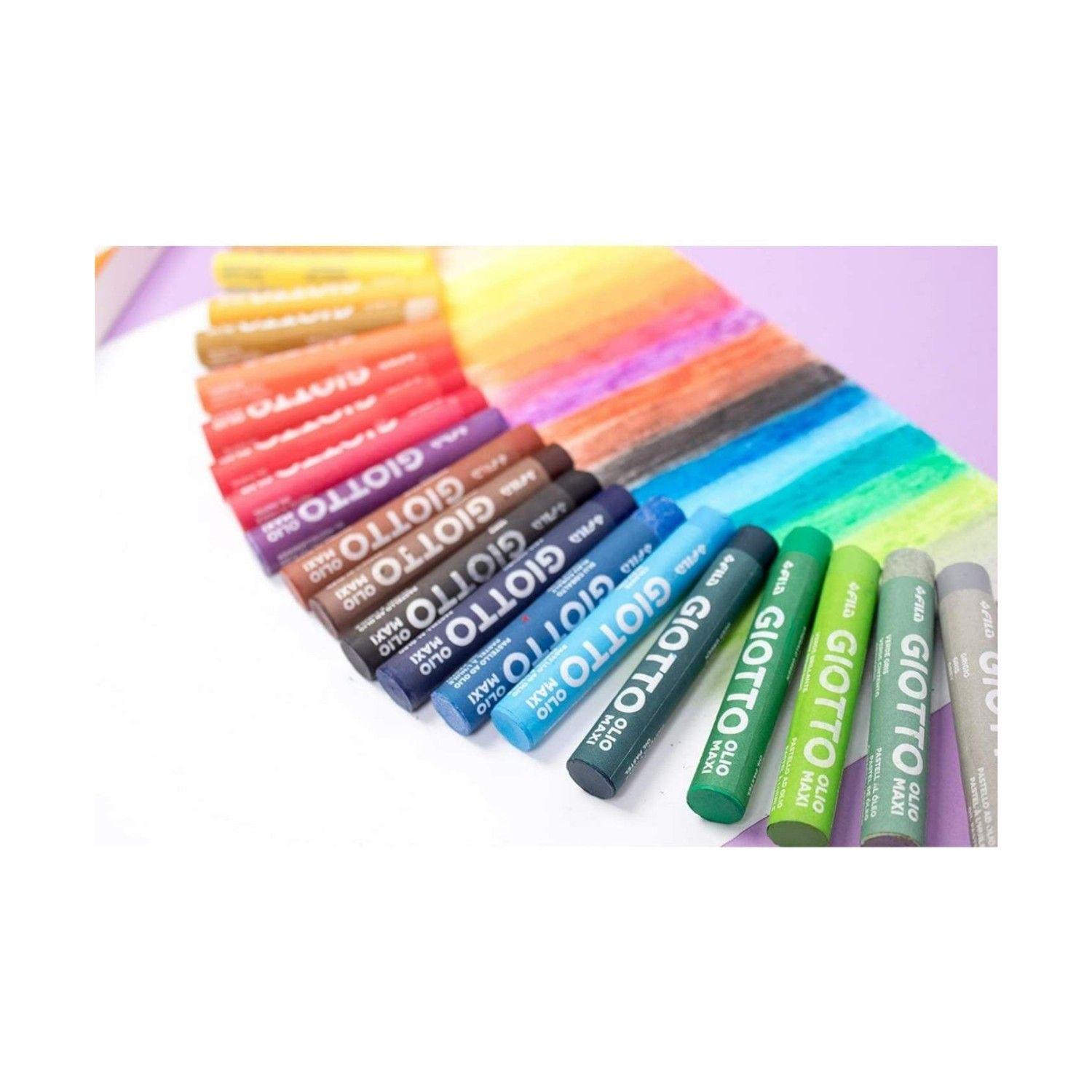 Lápices Oleo Pastel Graso 12 Colores Giotto-2