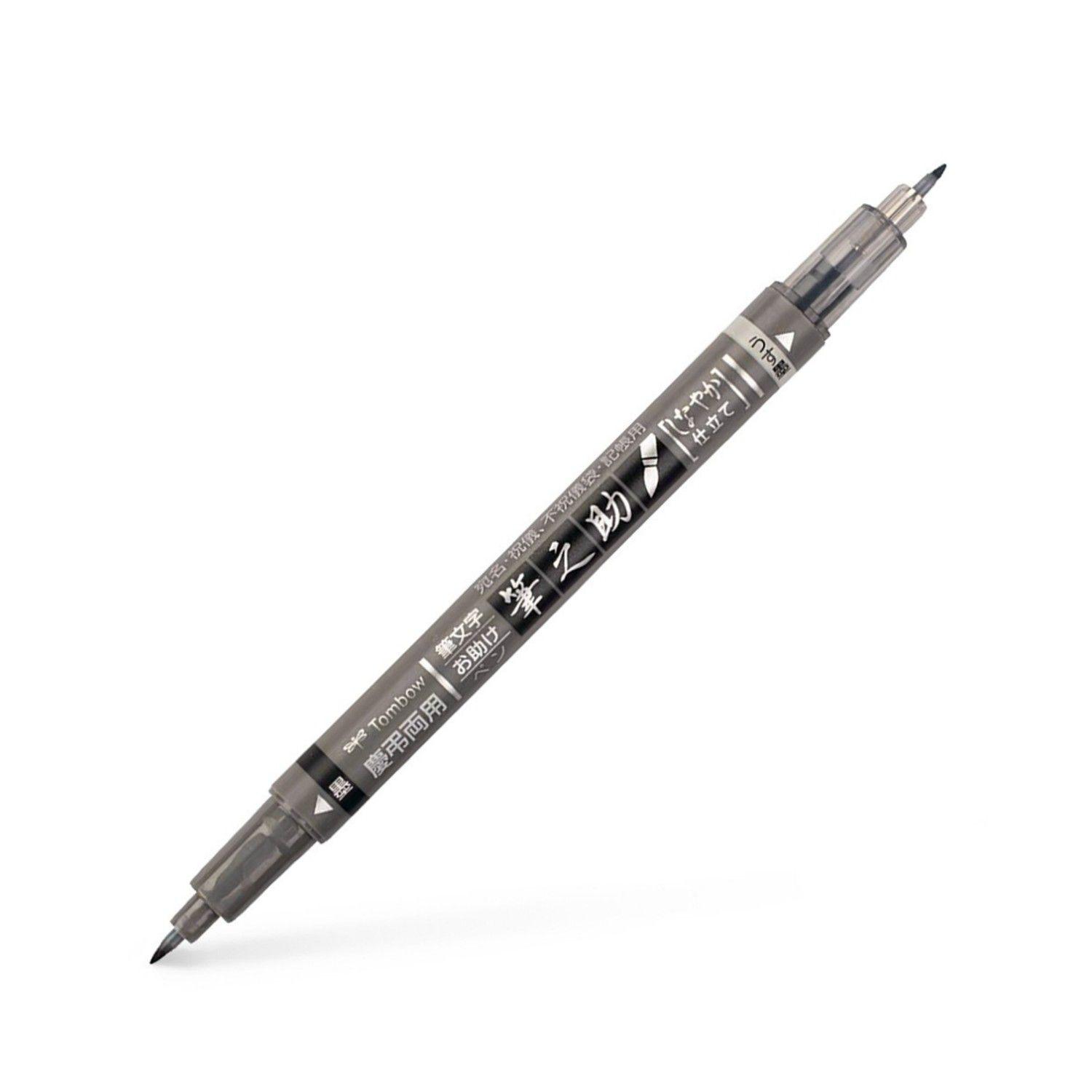 Tombow Brush Pen Fudenosuke Negro/gris-1