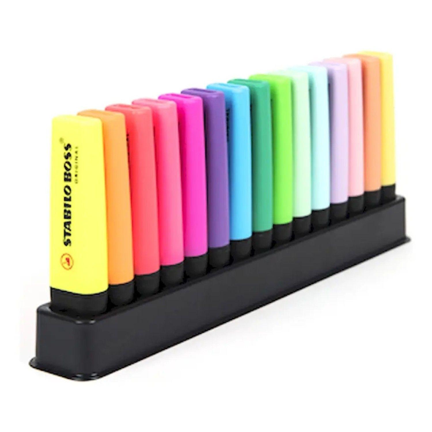 Set Stabilo Boss Original 15 Unidades: 9 Pastel Y 6 Fluor-3