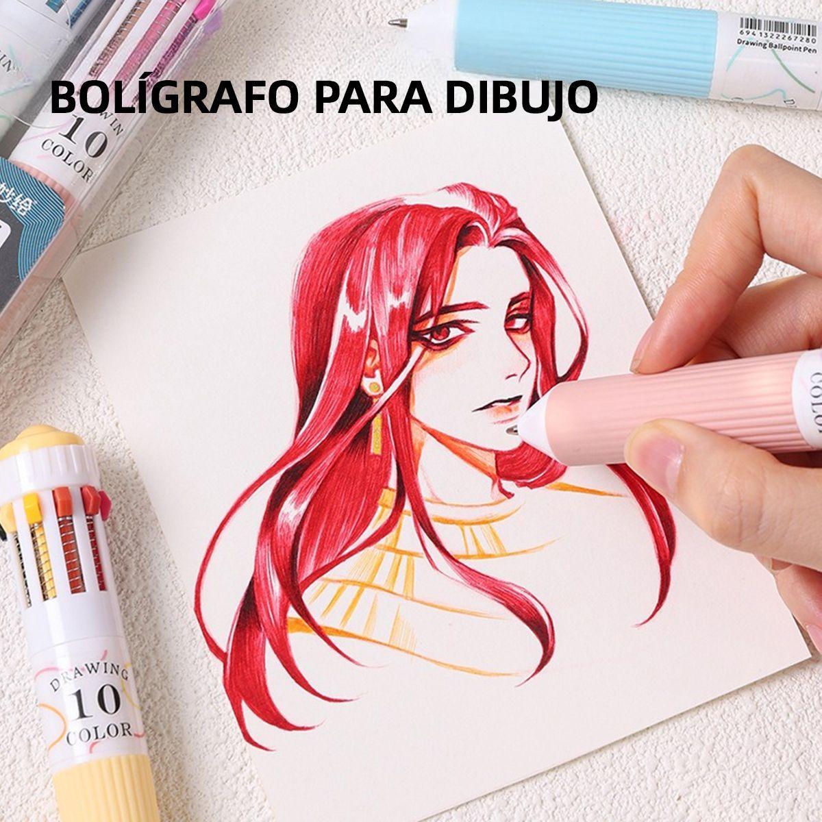 3 Bol grafos Multicolor 10 en 1 punta 0 8 mm Languo-6