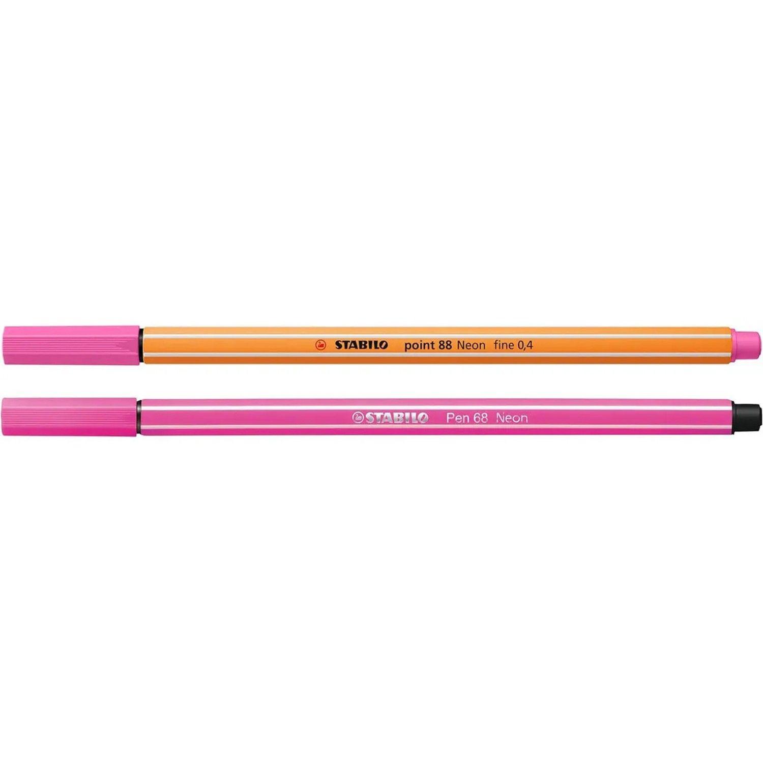 Set De 8 Stabilo (4 Point 88 + 4 Pen 68) Shades Of Pink Rosa-2