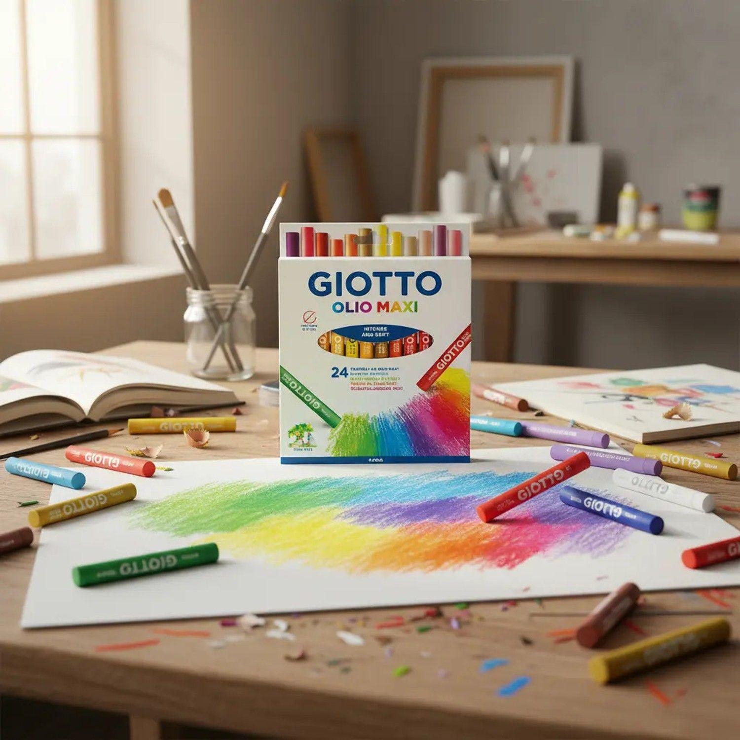 Lápices Oleo Pastel Graso 24 Colores Giotto-2