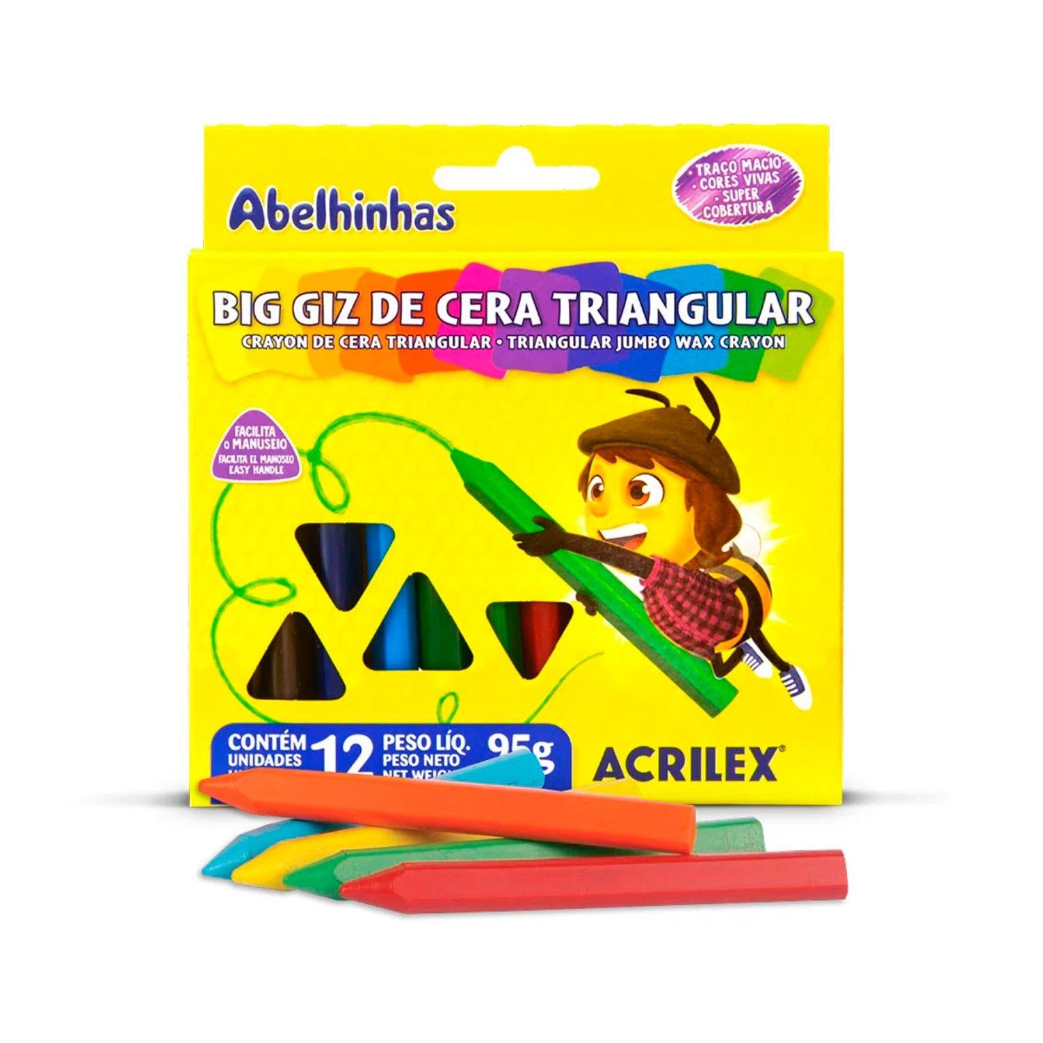 Lápices De Cera Triangular 12 Colores Acrilex-2