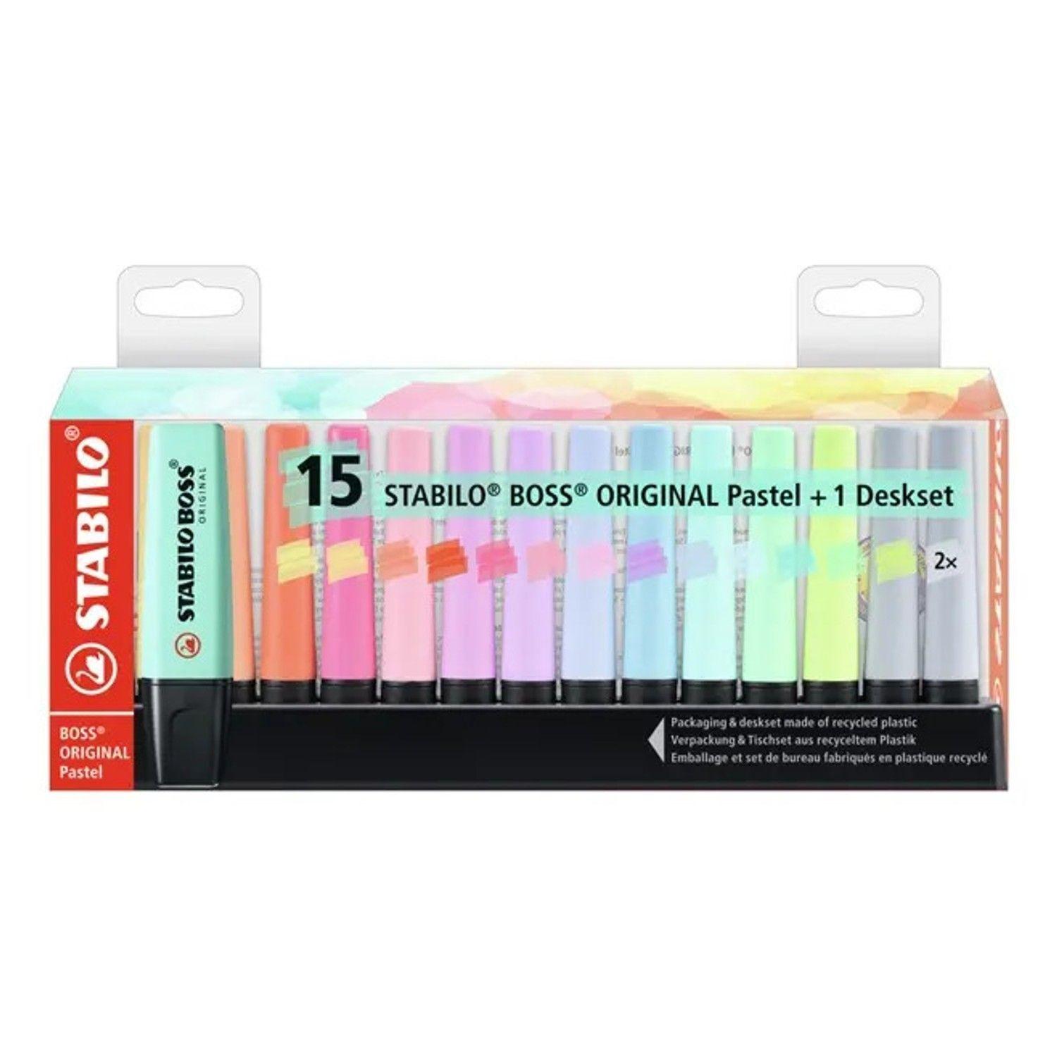 Set Stabilo Boss Original Pastel 15 Unidades-0