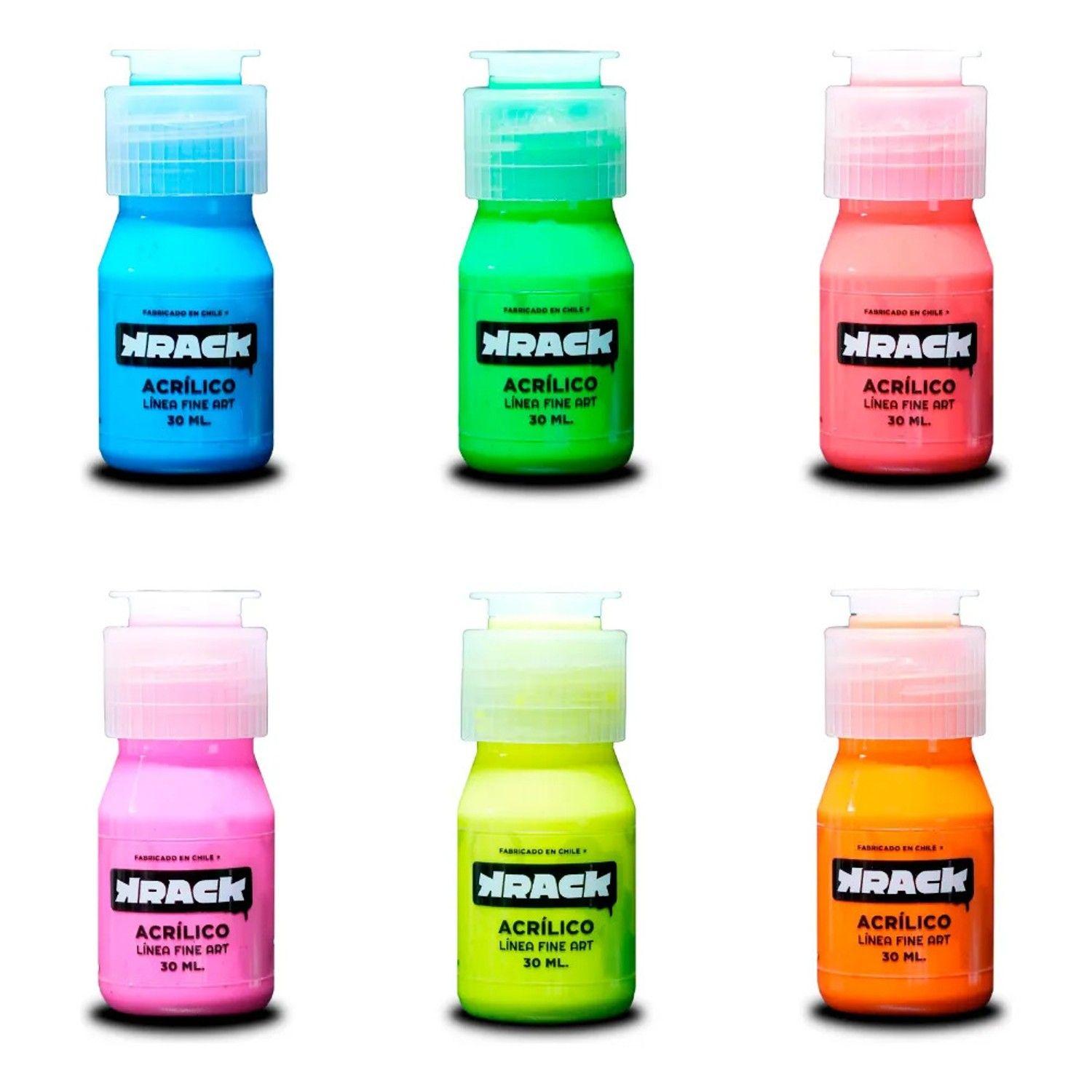 Pack Acrilico Fluor 30 Ml Krack-1