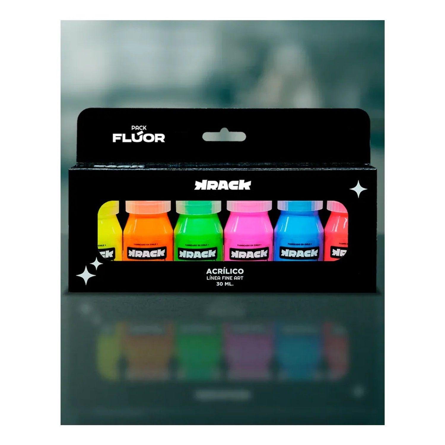 Pack Acrilico Fluor 30 Ml Krack-2
